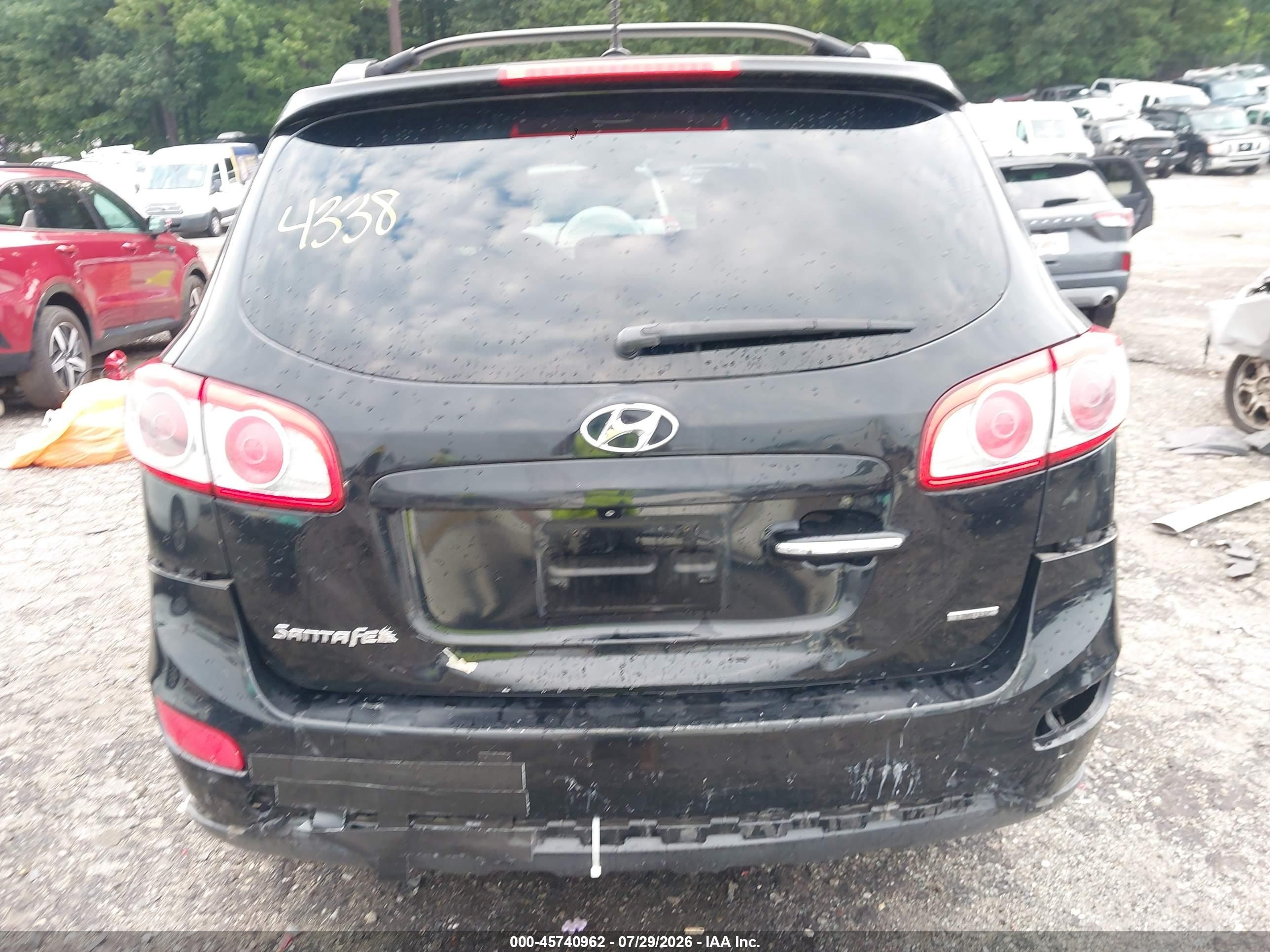 2012 Hyundai Santa Fe Limited Black vin: 5XYZK3AB6CG111900