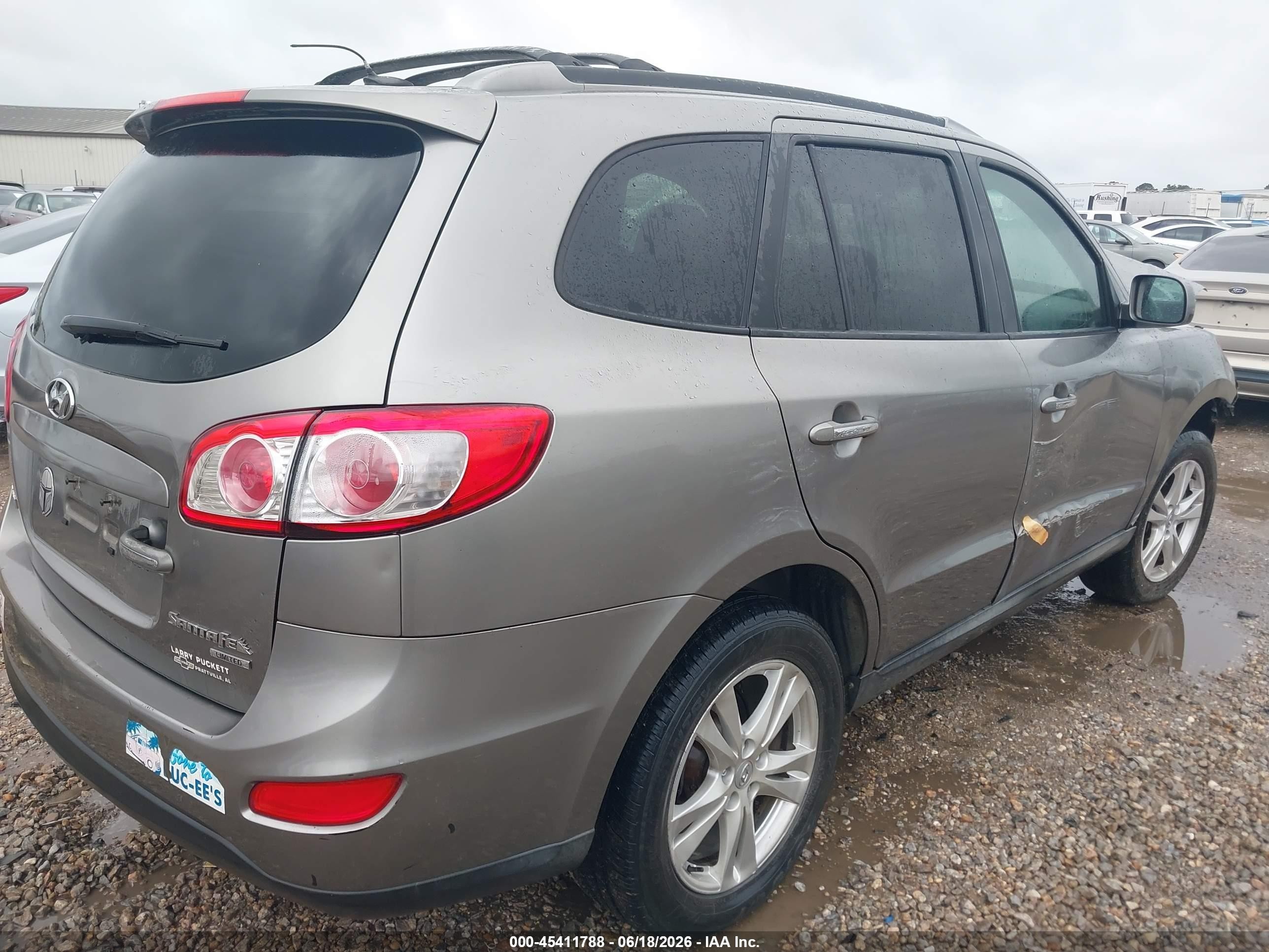 2011 Hyundai Santa Fe Limited Gray vin: 5XYZK3AB7BG086777