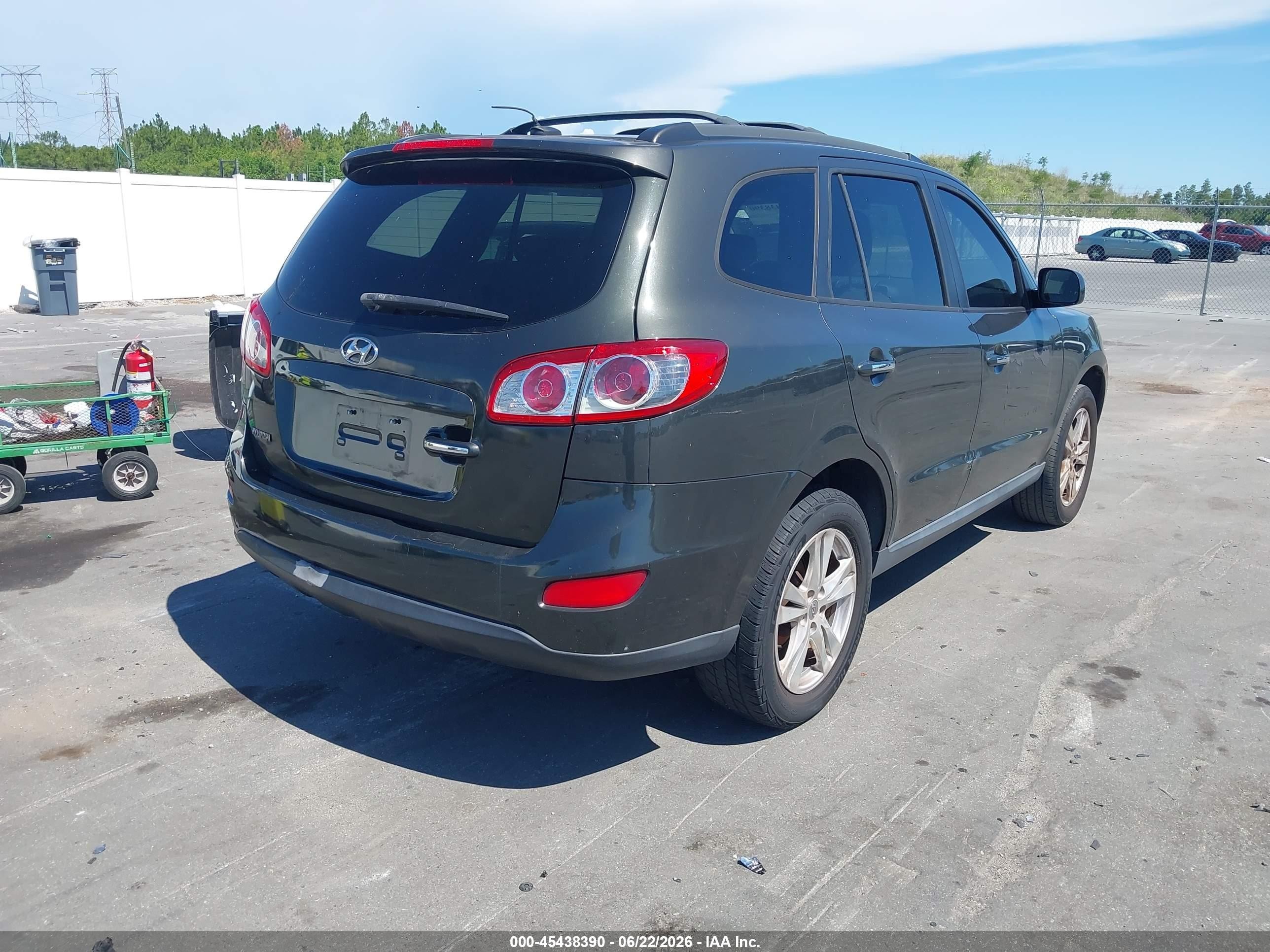 2011 Hyundai Santa Fe Limited Black vin: 5XYZK3AB8BG082611