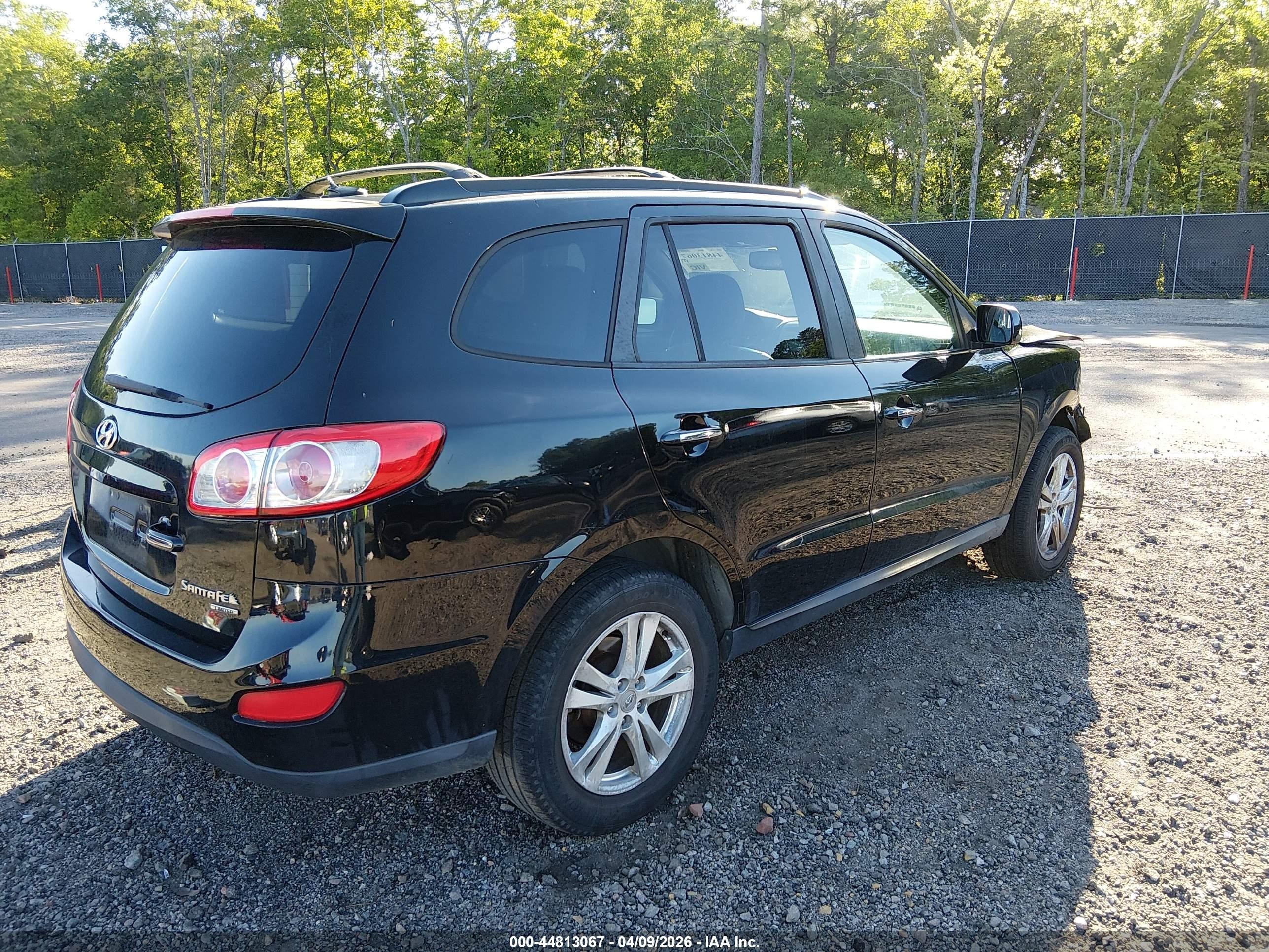 2011 Hyundai Santa Fe Limited Black vin: 5XYZK3AB8BG090241