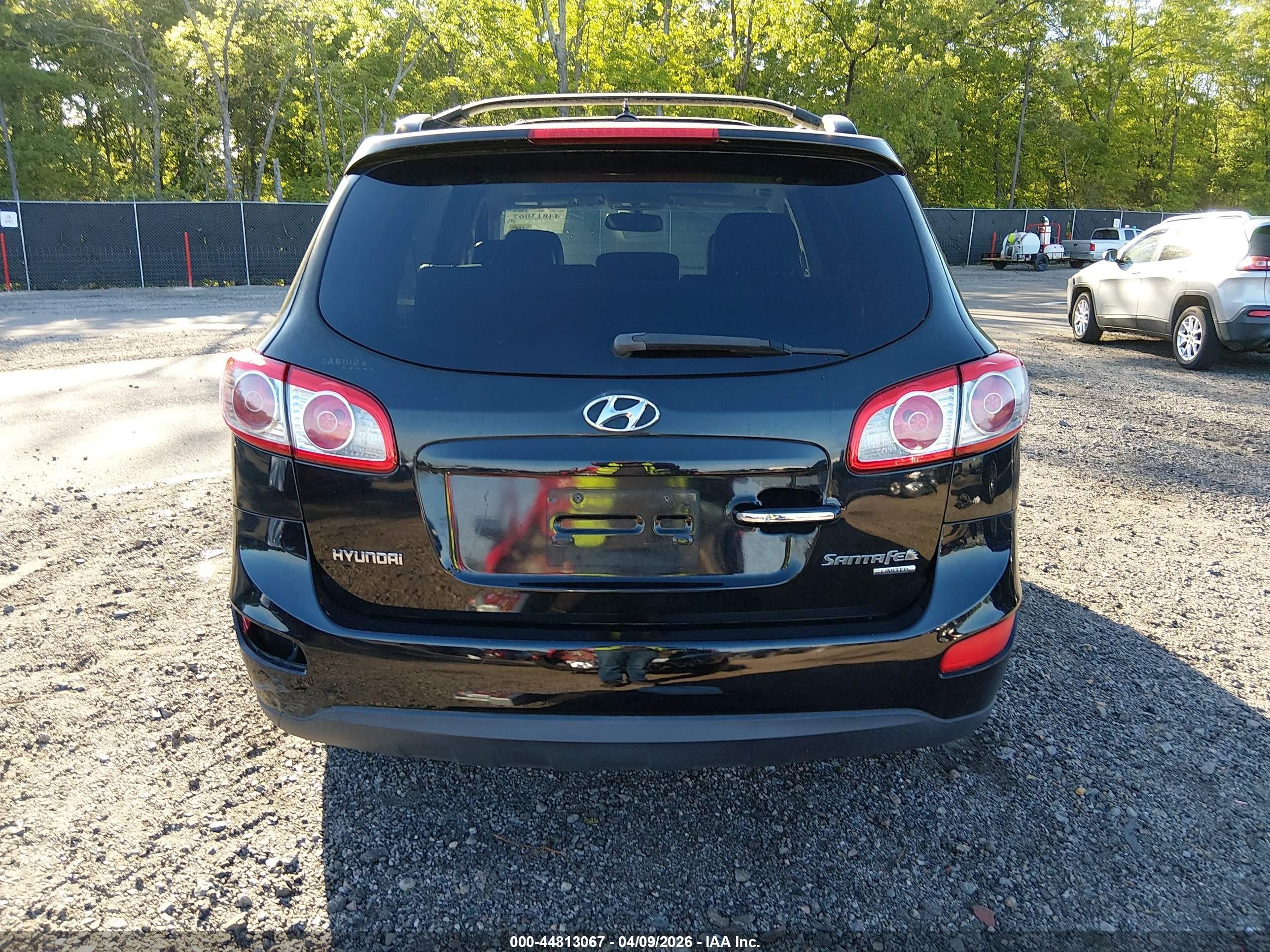 2011 Hyundai Santa Fe Limited Black vin: 5XYZK3AB8BG090241