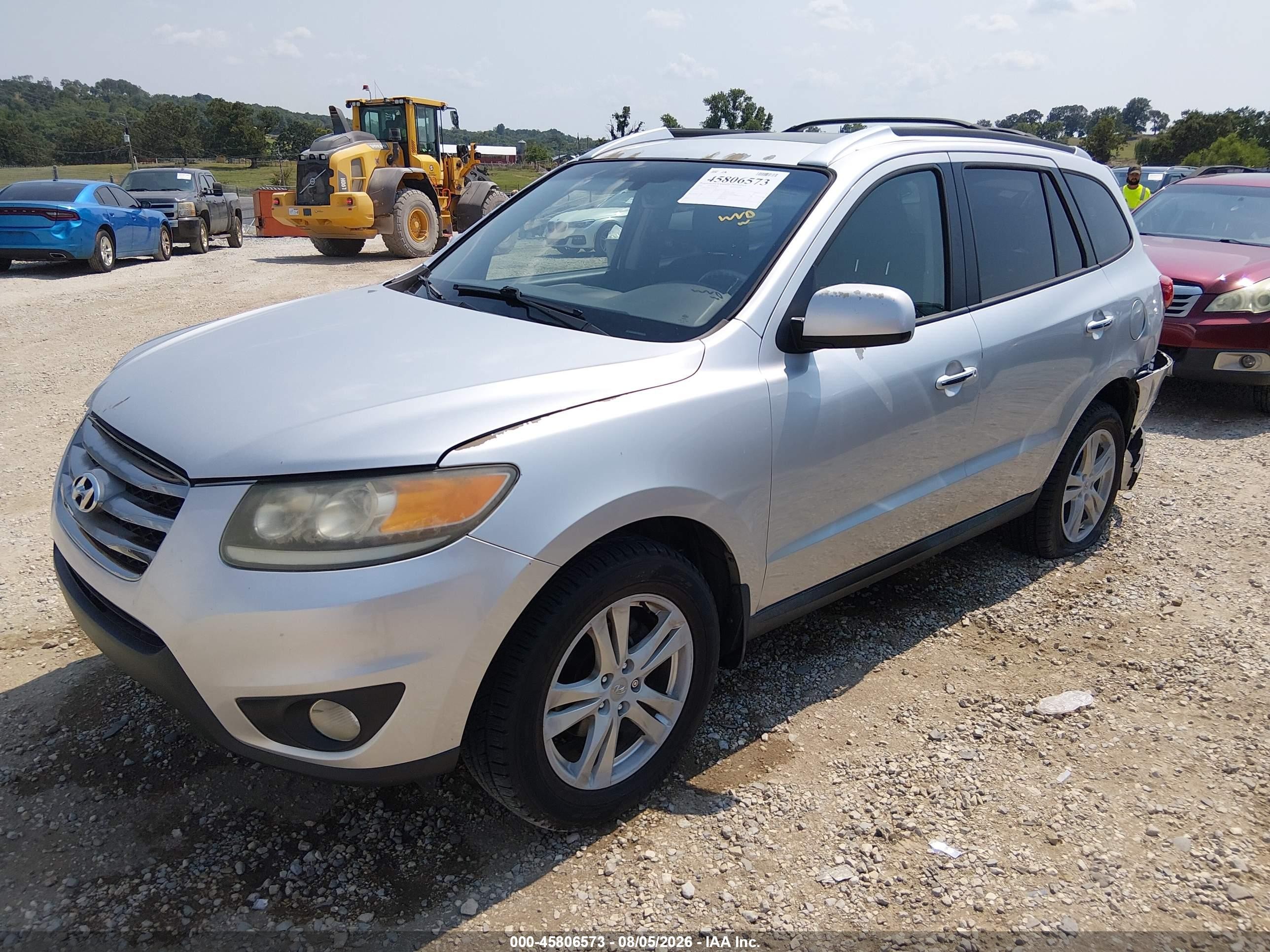 2012 Hyundai Santa Fe Limited Silver vin: 5XYZK3ABXCG122446