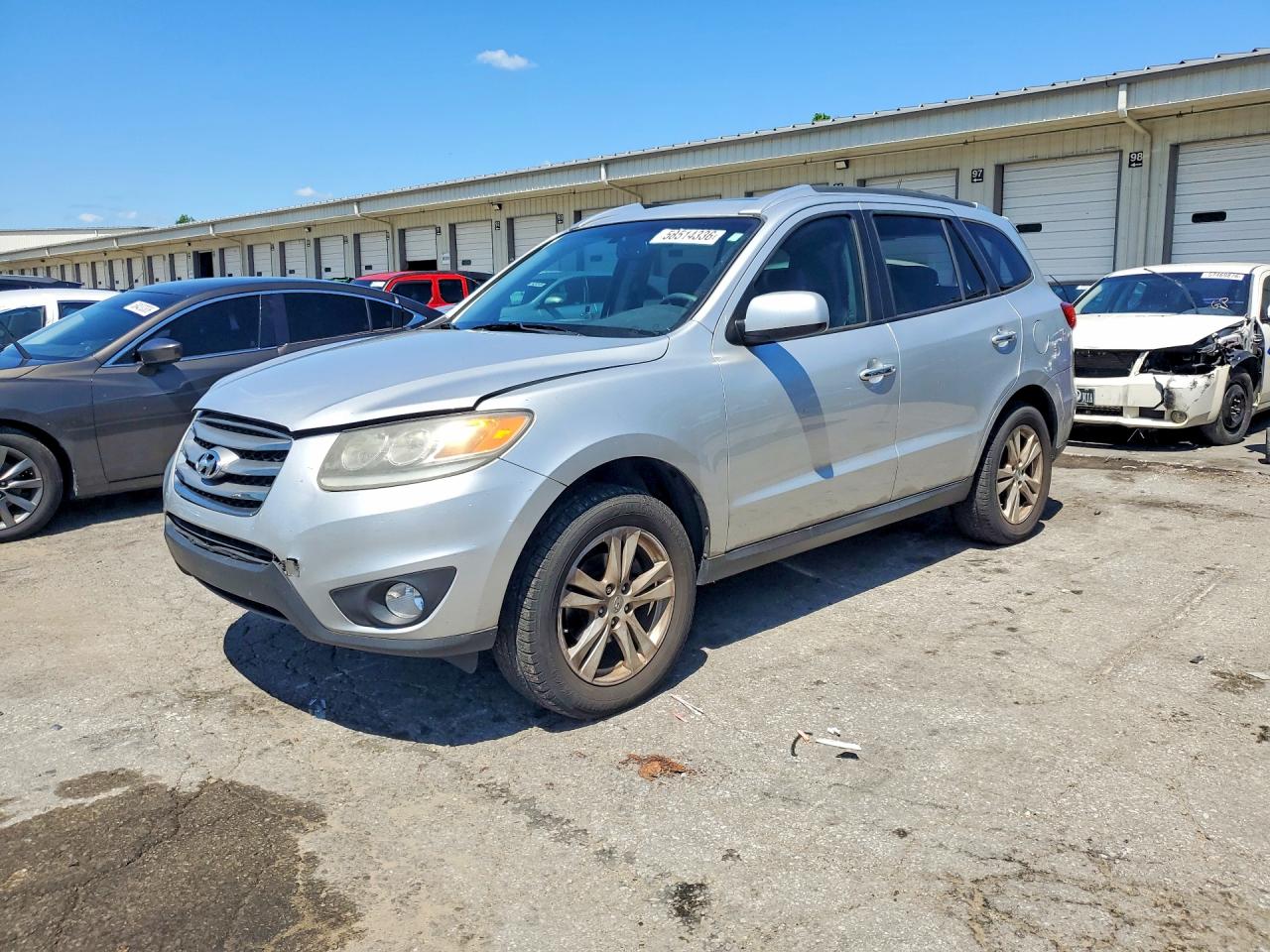 2012 Hyundai Santa Fe Limited Silver vin: 5XYZK4AG0CG097185