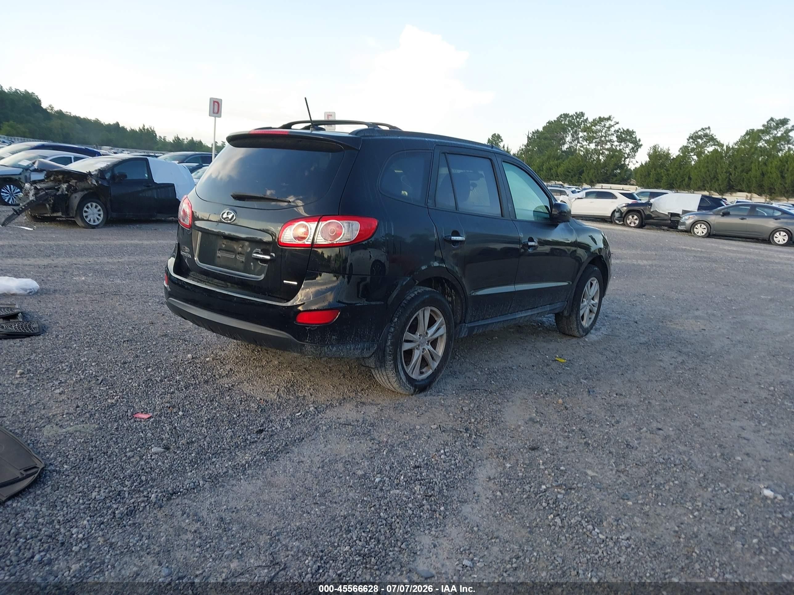 2012 Hyundai Santa Fe Limited V6 Black vin: 5XYZK4AG0CG104152