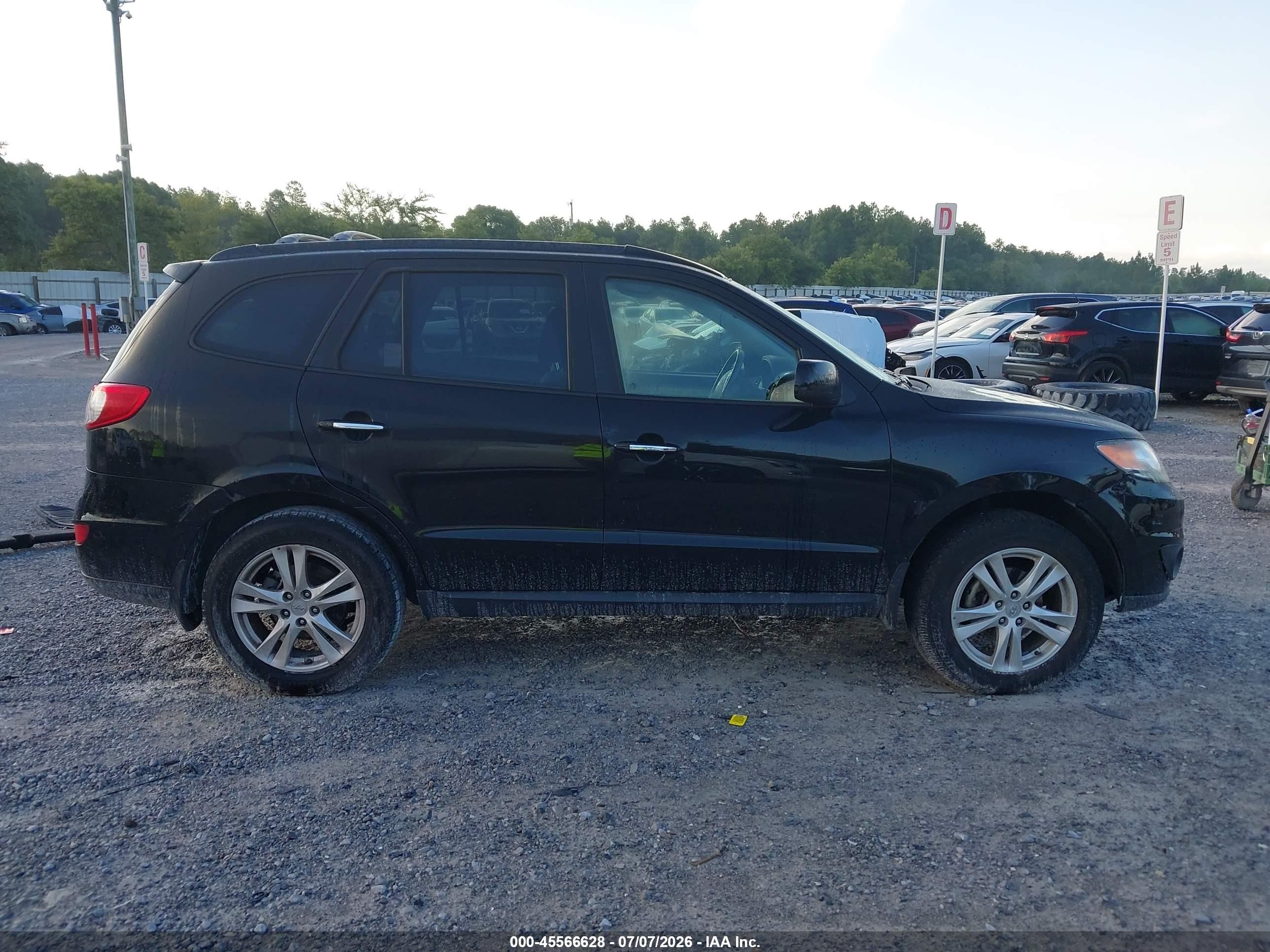 2012 Hyundai Santa Fe Limited V6 Black vin: 5XYZK4AG0CG104152