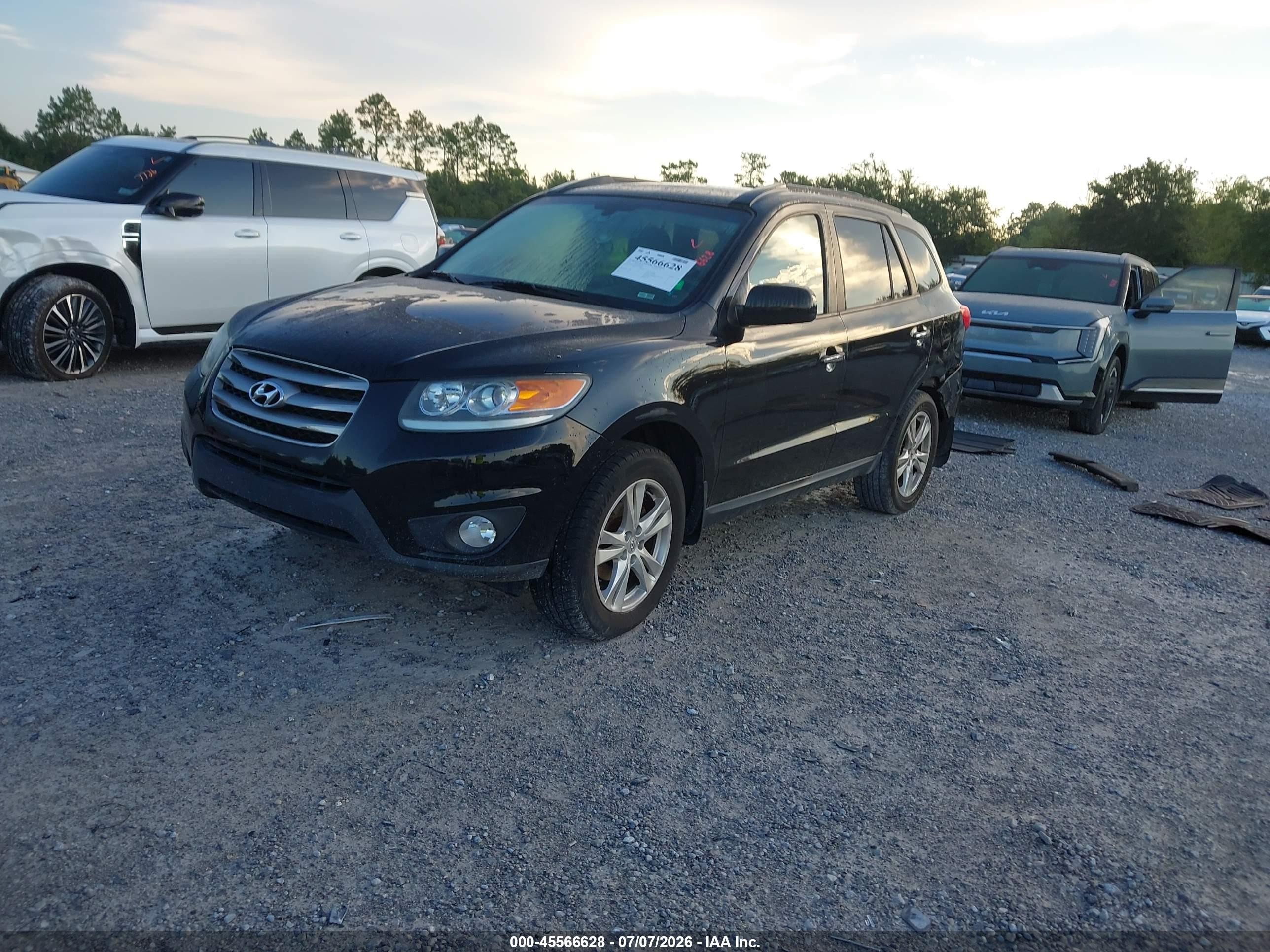 2012 Hyundai Santa Fe Limited V6 Black vin: 5XYZK4AG0CG104152