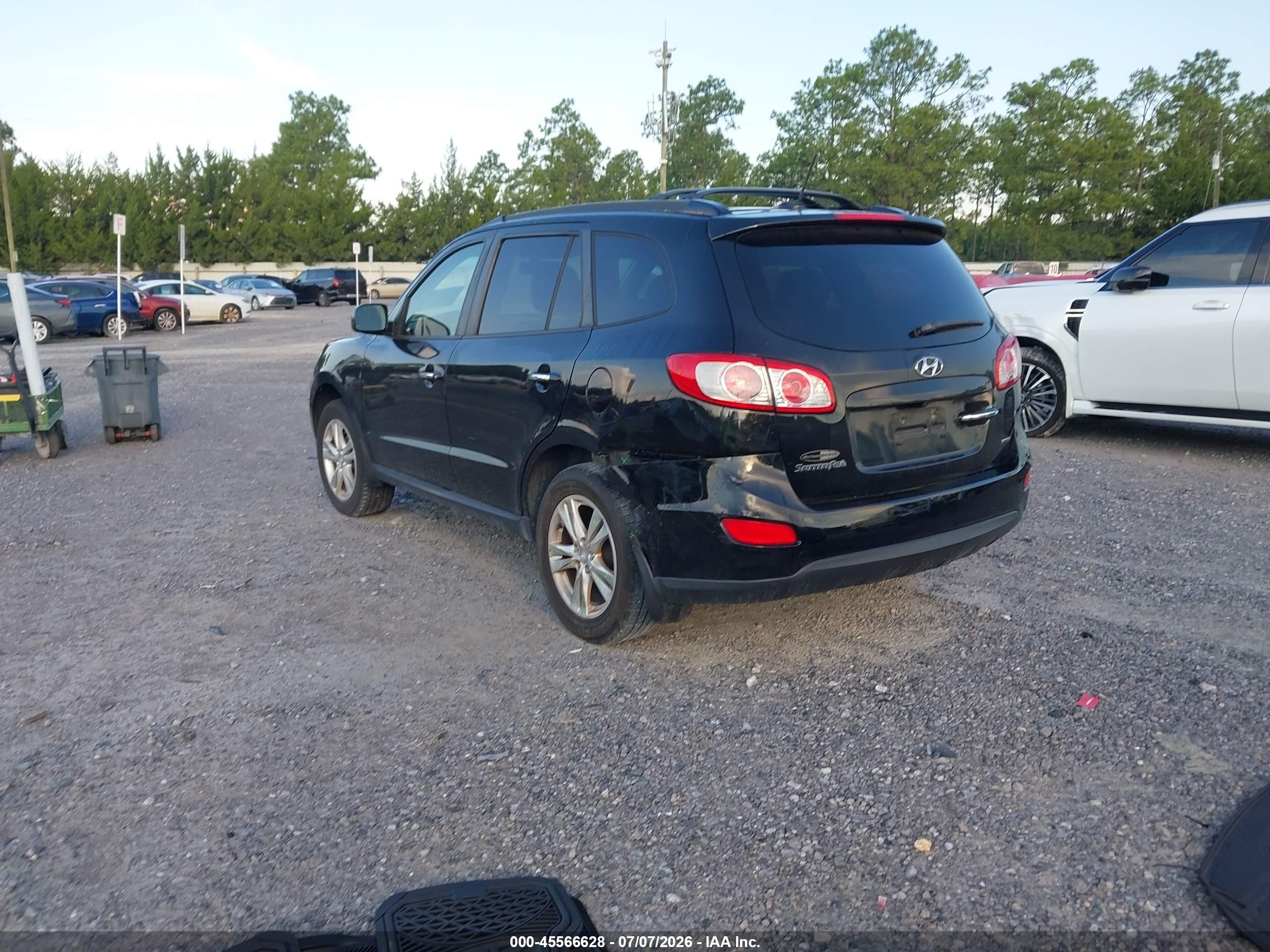 2012 Hyundai Santa Fe Limited V6 Black vin: 5XYZK4AG0CG104152