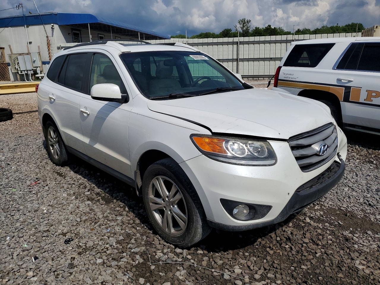 2012 Hyundai Santa Fe Limited White vin: 5XYZK4AG0CG141587