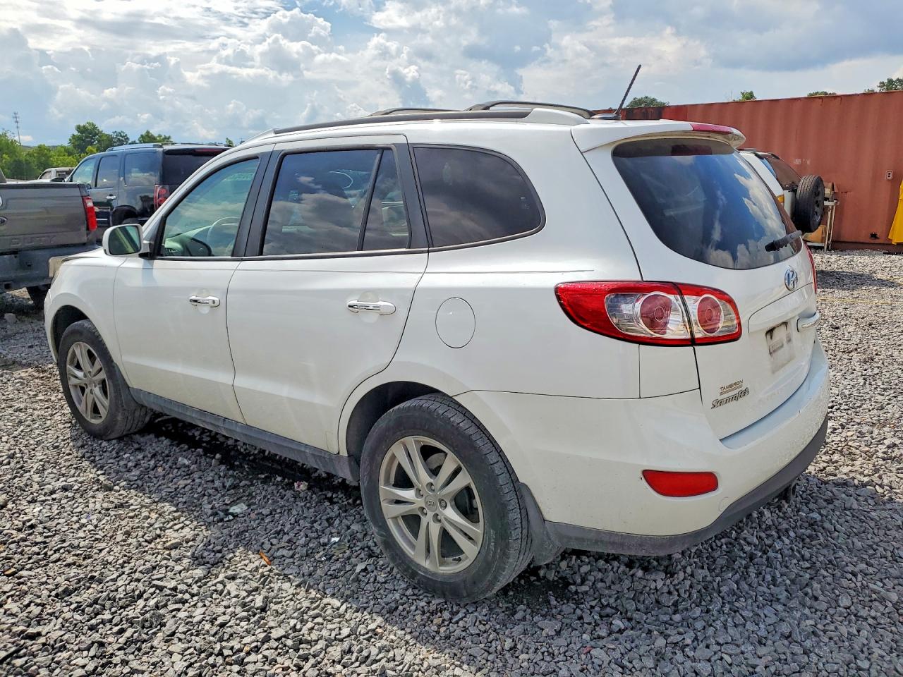2012 Hyundai Santa Fe Limited White vin: 5XYZK4AG0CG141587