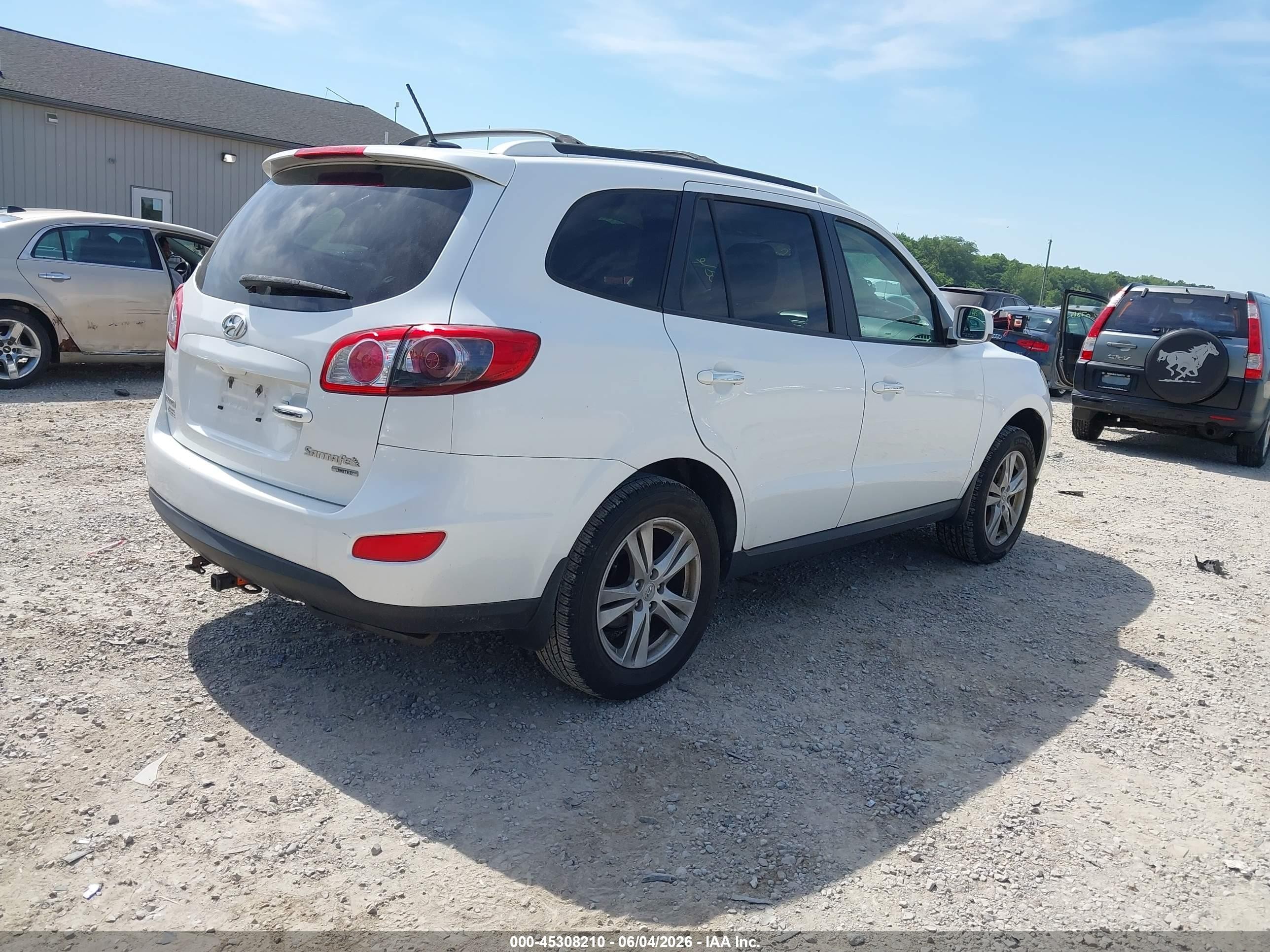 2011 Hyundai Santa Fe Limited V6 White vin: 5XYZK4AG4BG034332