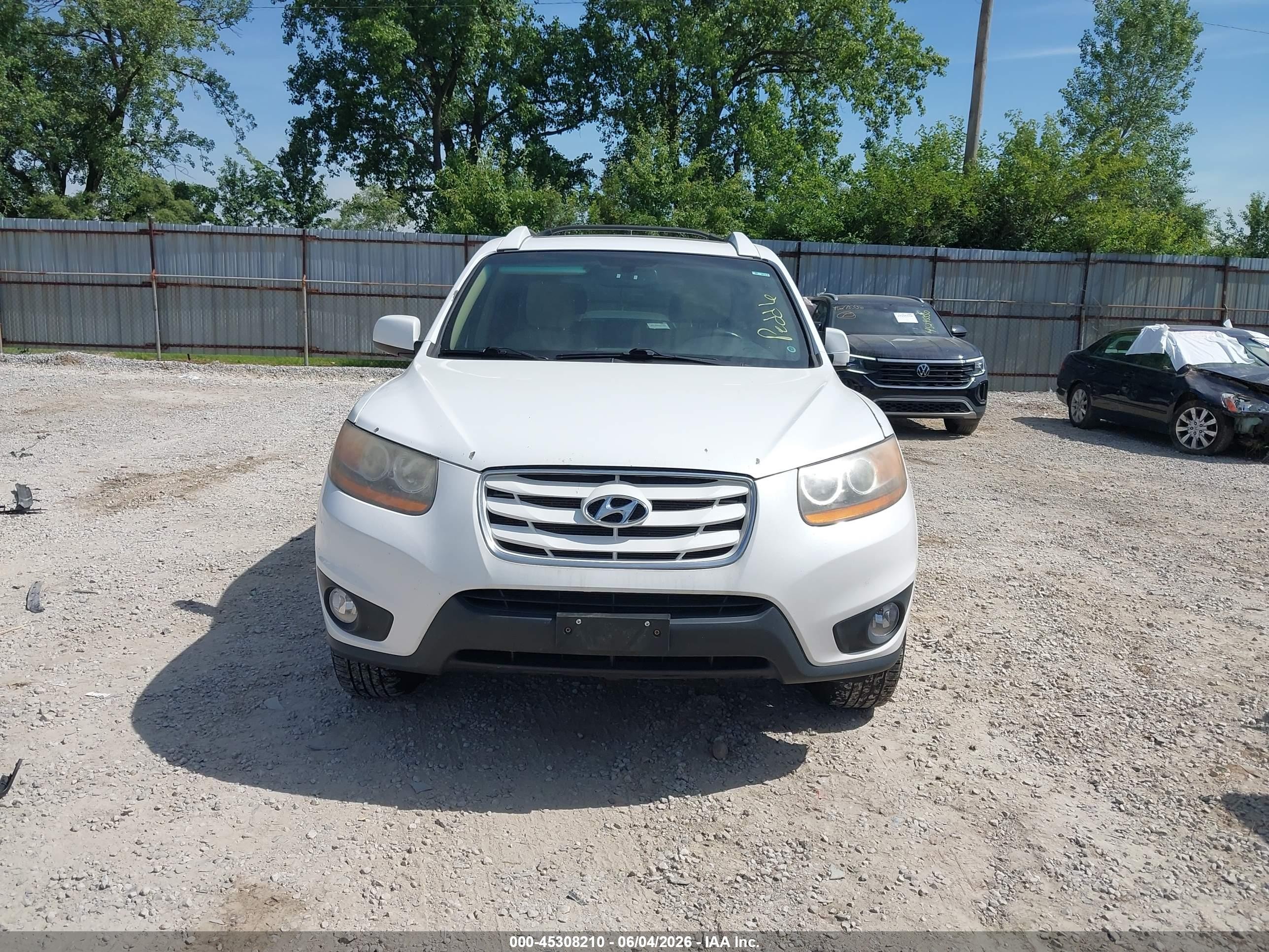 2011 Hyundai Santa Fe Limited V6 White vin: 5XYZK4AG4BG034332
