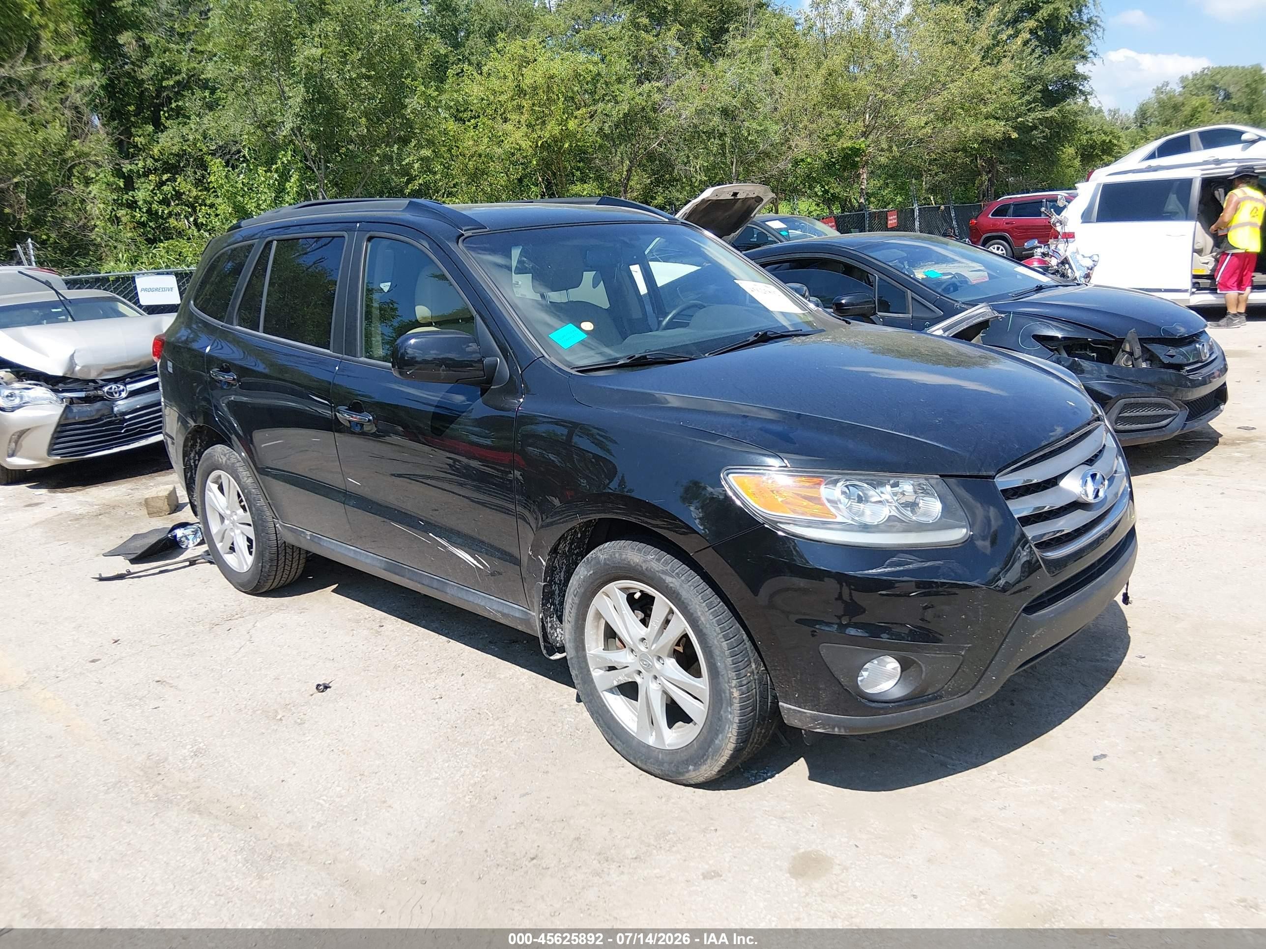 2012 Hyundai Santa Fe Limited V6 Черный vin: 5XYZK4AG4CG095830