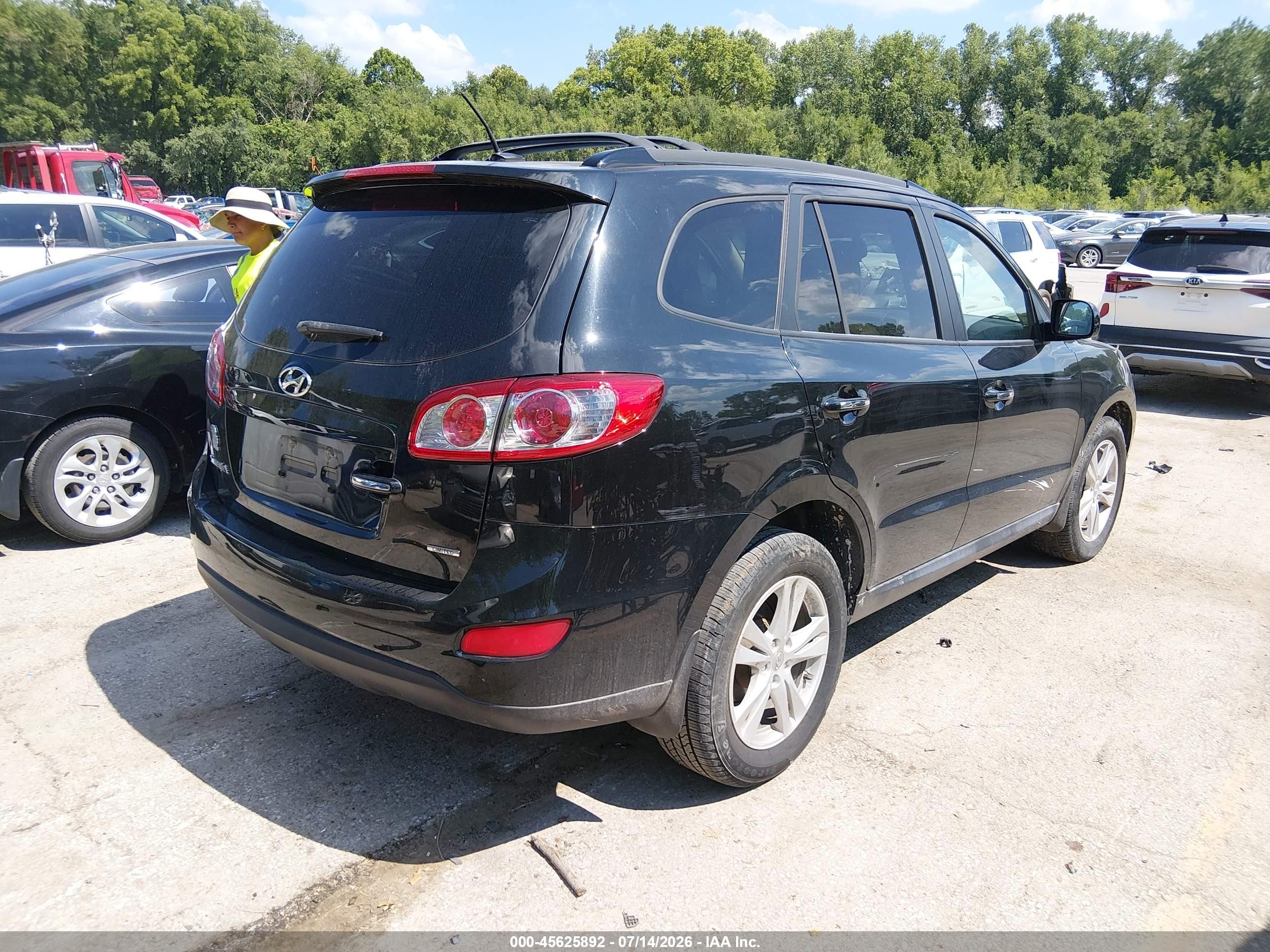 2012 Hyundai Santa Fe Limited V6 Black vin: 5XYZK4AG4CG095830