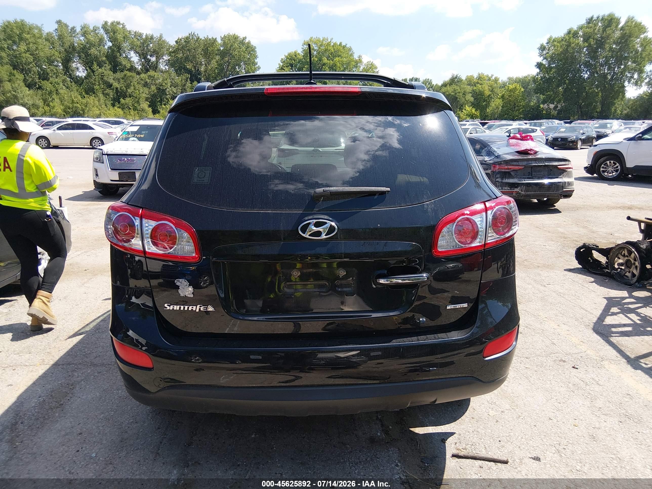 2012 Hyundai Santa Fe Limited V6 Black vin: 5XYZK4AG4CG095830