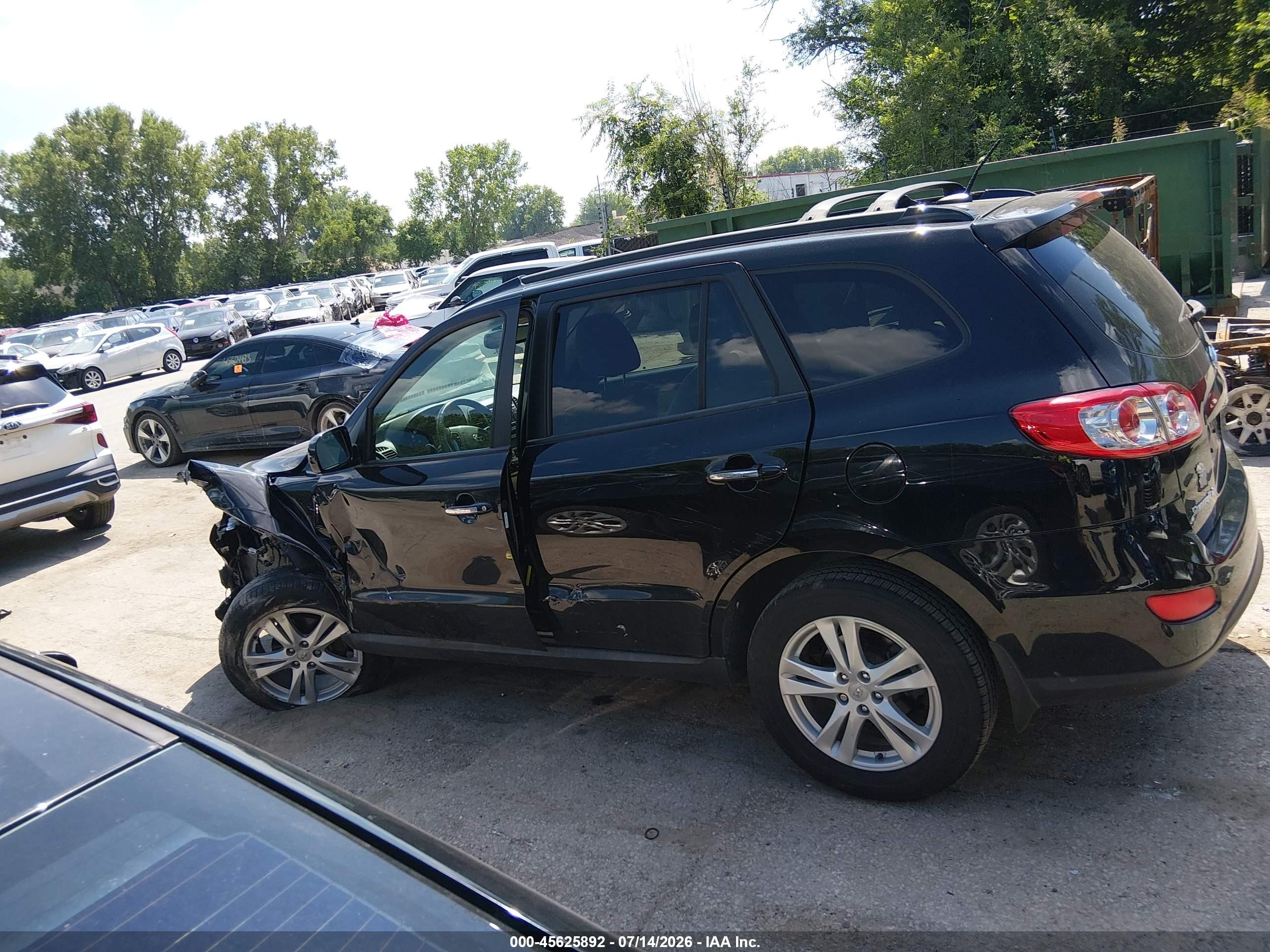 2012 Hyundai Santa Fe Limited V6 Black vin: 5XYZK4AG4CG095830