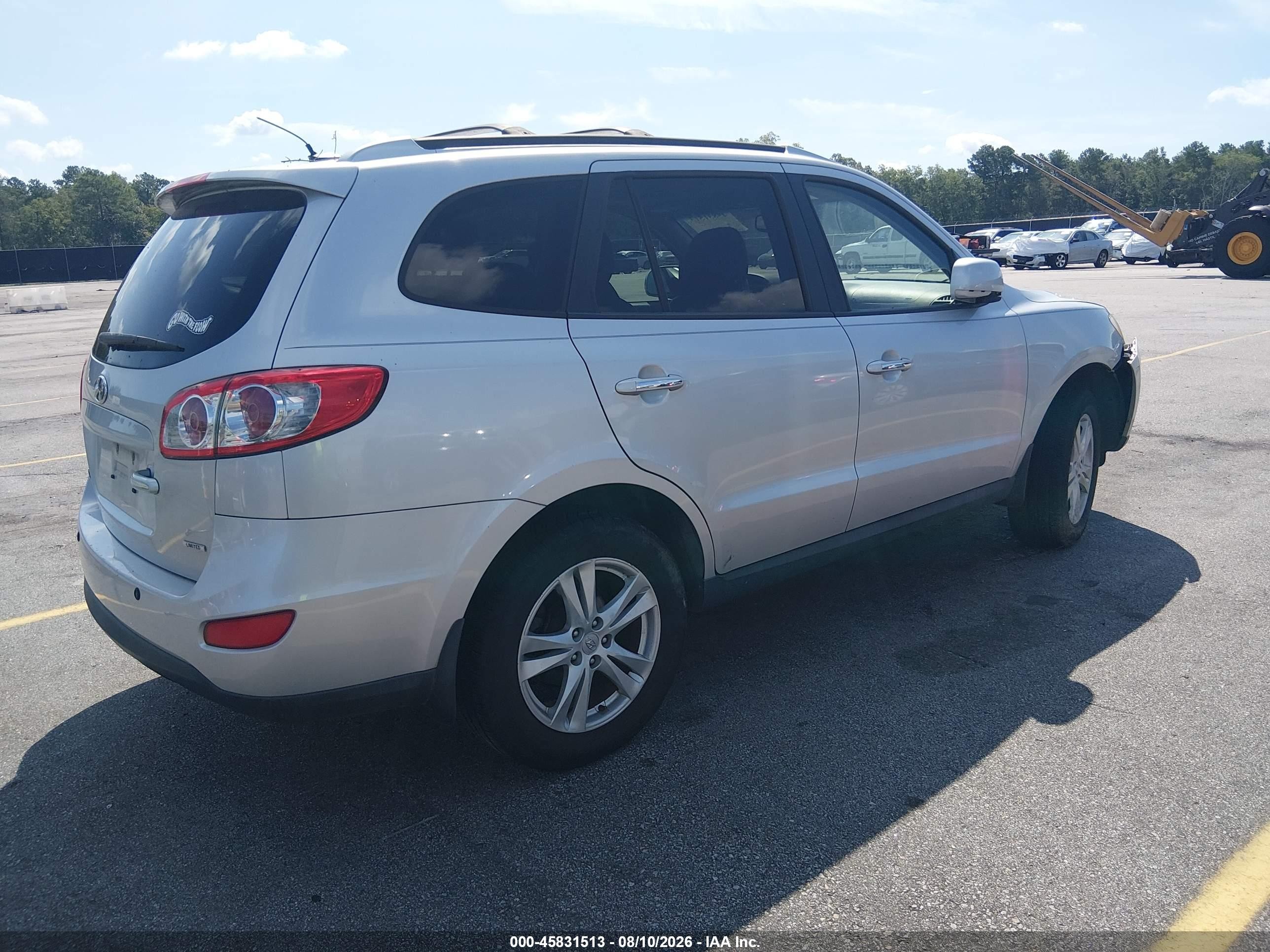 2012 Hyundai Santa Fe Limited V6 Silver vin: 5XYZK4AG5CG095805