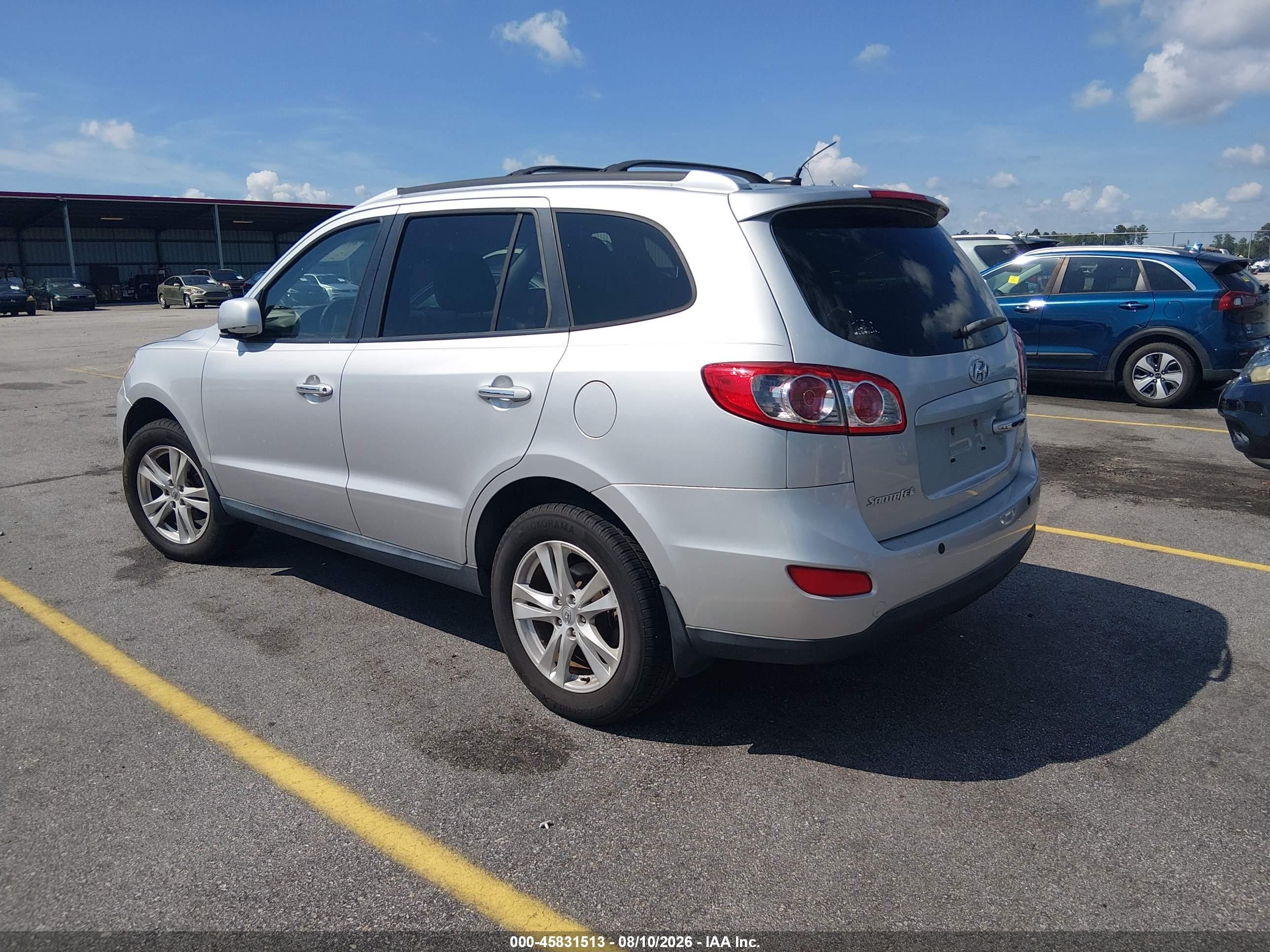 2012 Hyundai Santa Fe Limited V6 Silver vin: 5XYZK4AG5CG095805