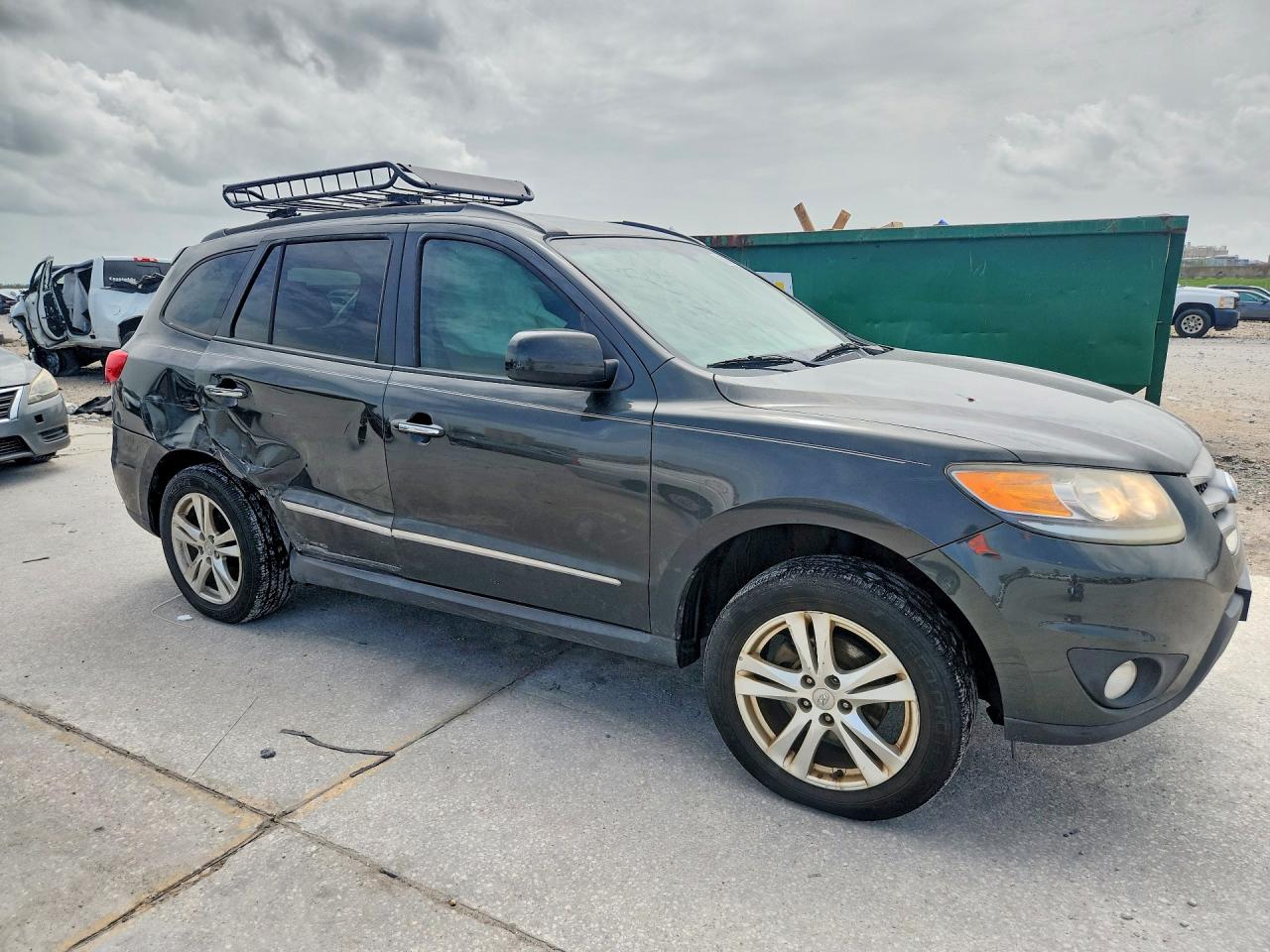 2012 Hyundai Santa Fe Limited Green vin: 5XYZK4AG6CG126916