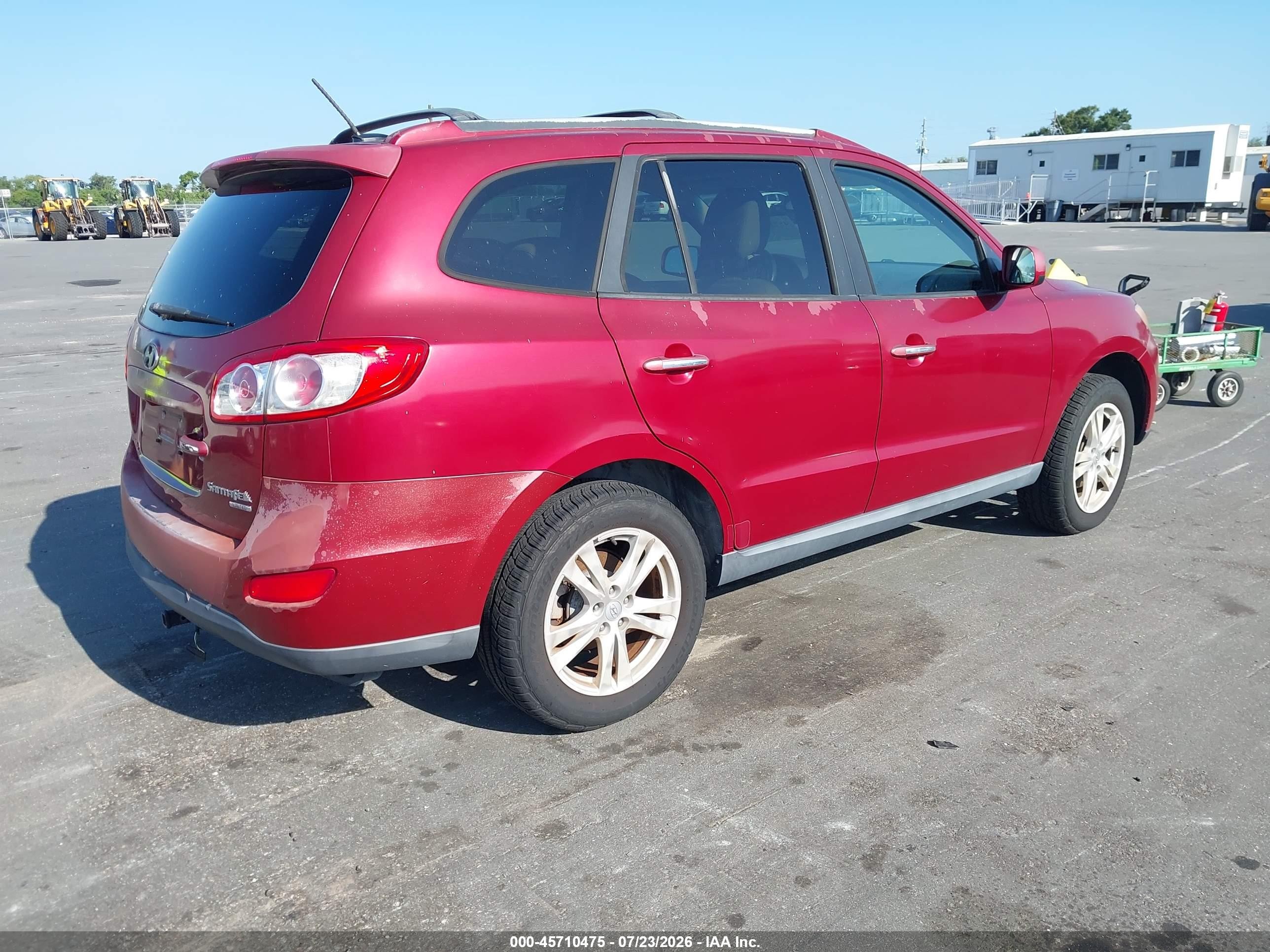 2011 Hyundai Santa Fe Limited V6 Burgundy vin: 5XYZK4AG7BG049262