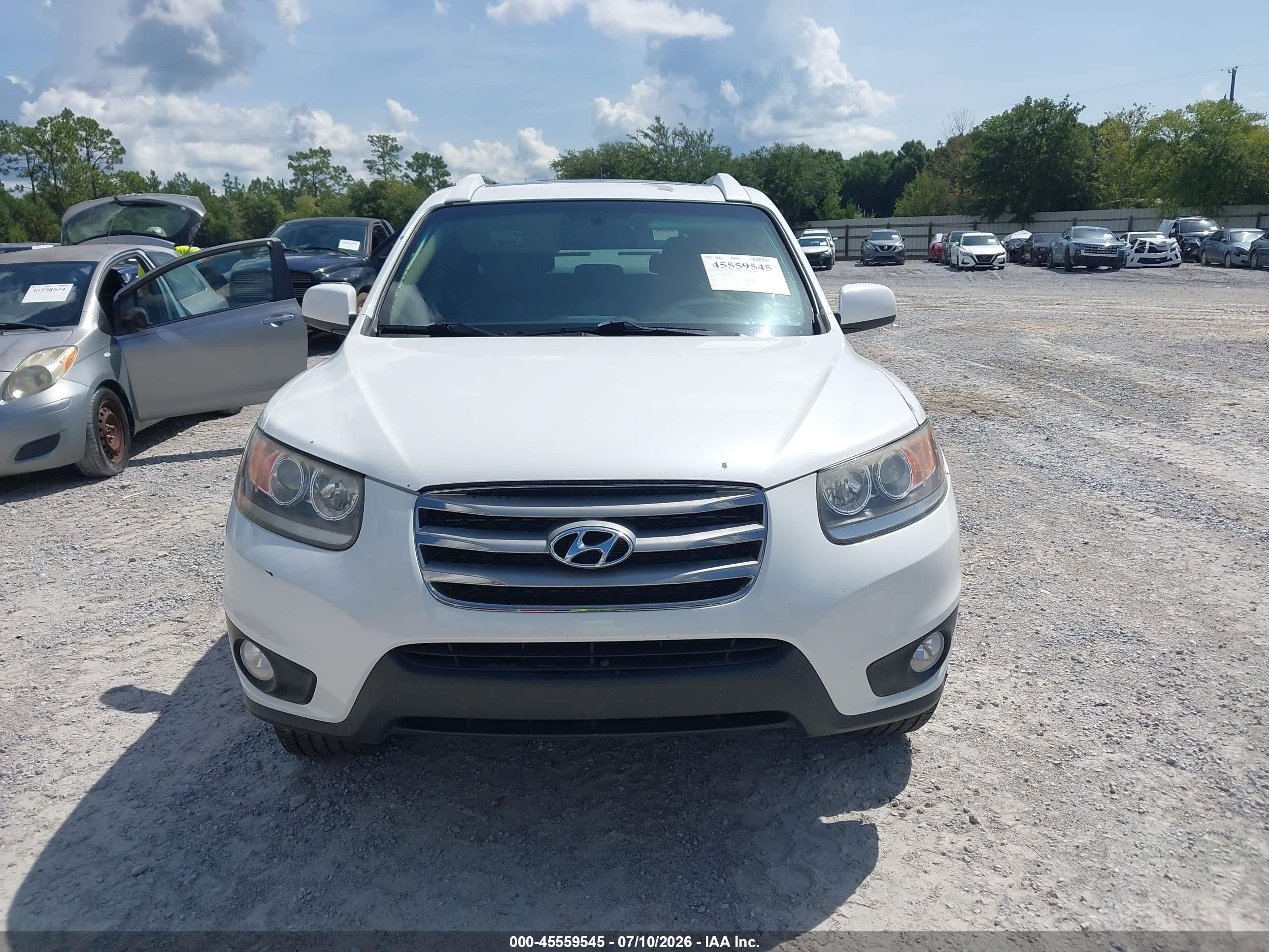 2012 Hyundai Santa Fe Limited V6 White vin: 5XYZK4AG7CG124415