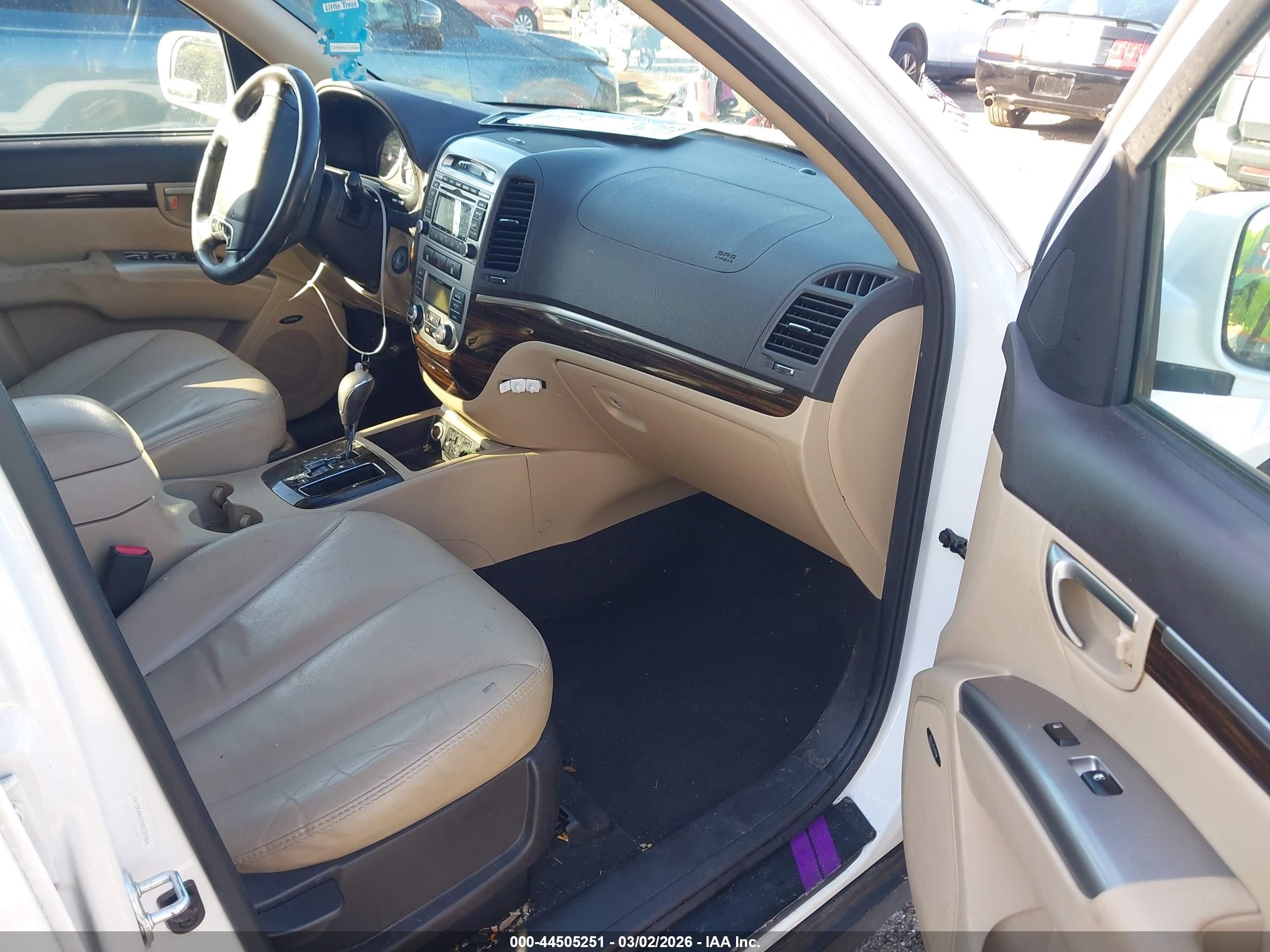 2012 Hyundai Santa Fe Limited V6 White vin: 5XYZK4AG7CG139366