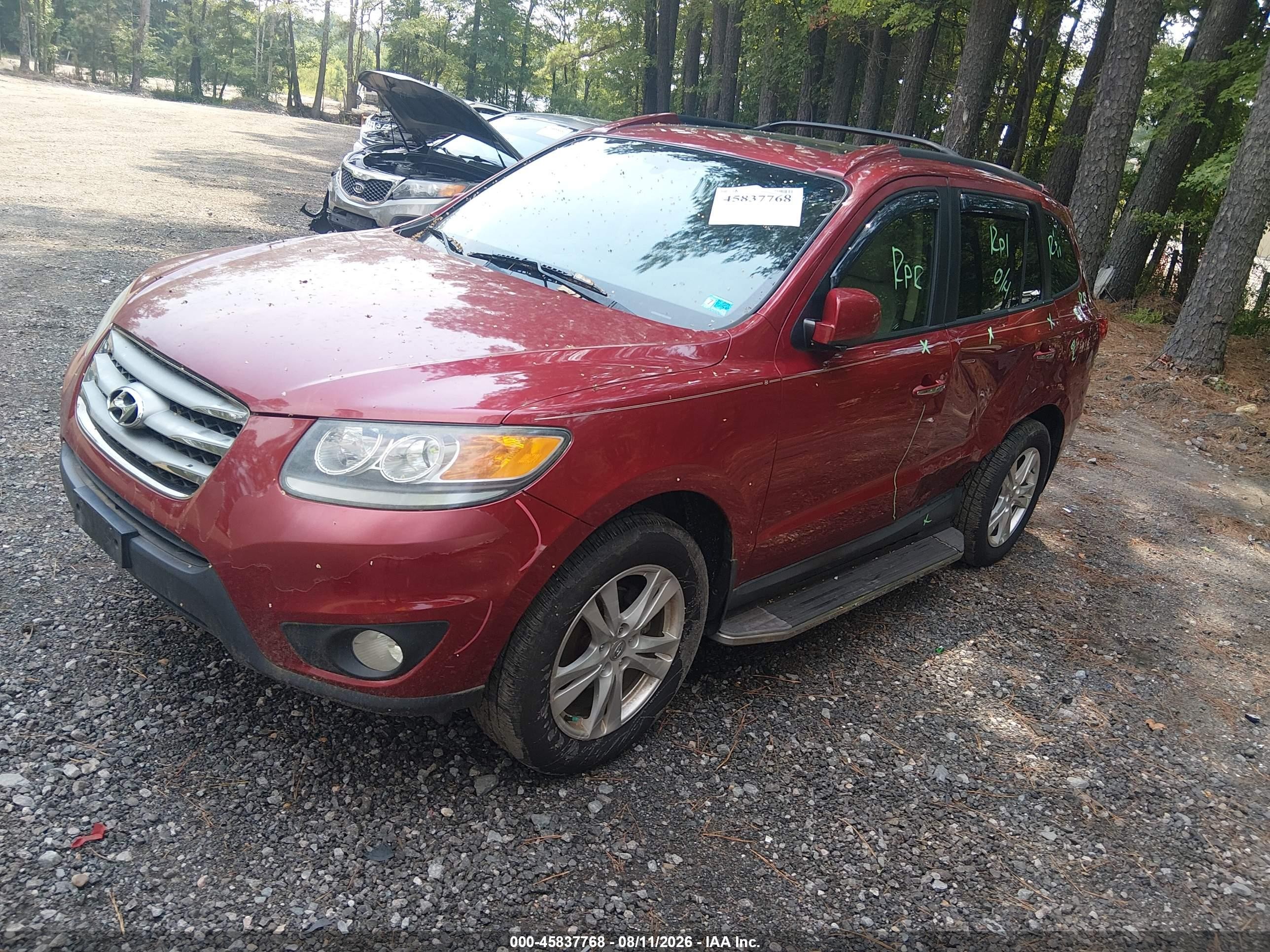 2012 Hyundai Santa Fe Limited V6 Red vin: 5XYZK4AG7CG163084
