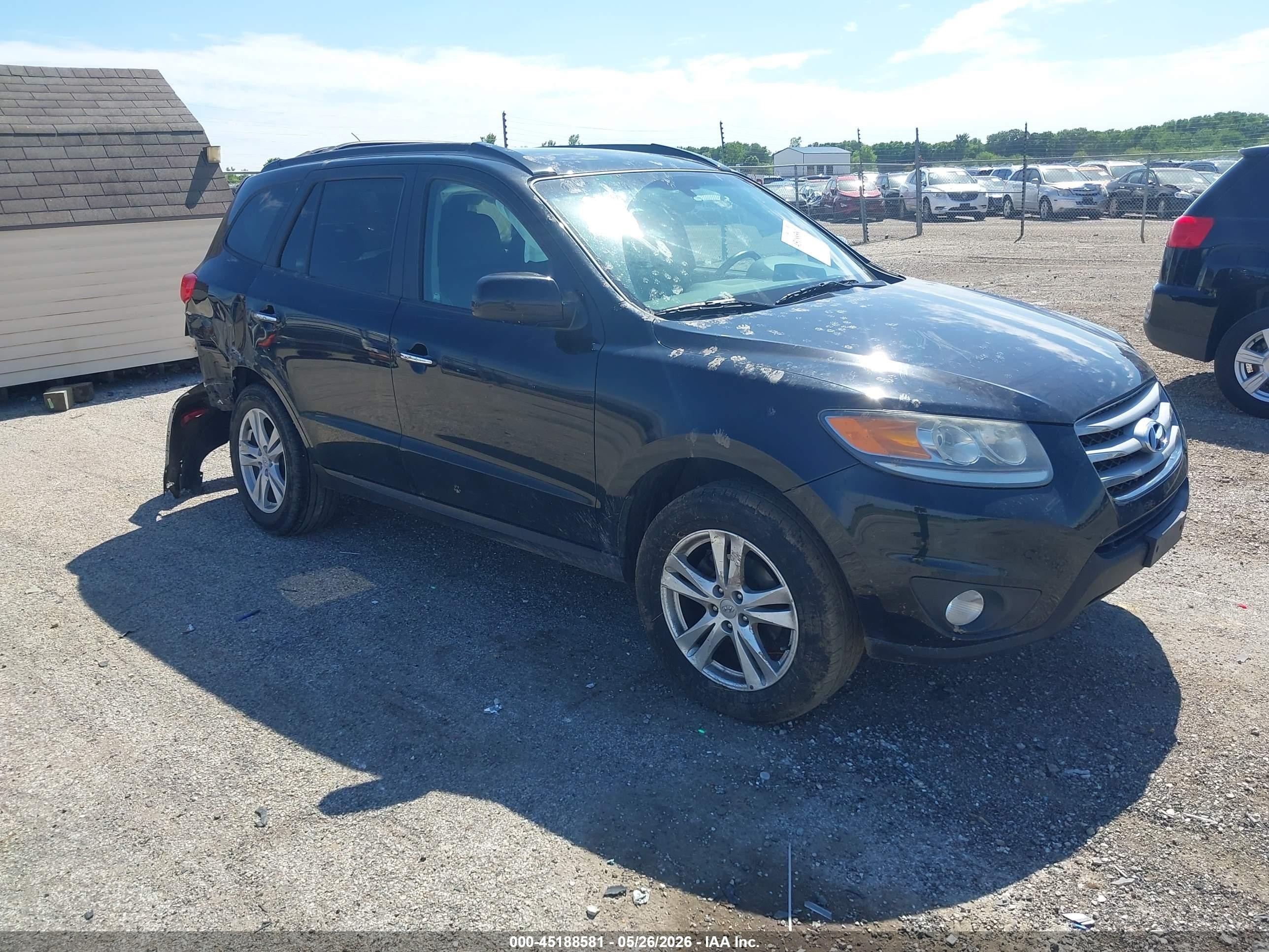 2012 Hyundai Santa Fe Limited V6 Черный vin: 5XYZK4AG8CG108899