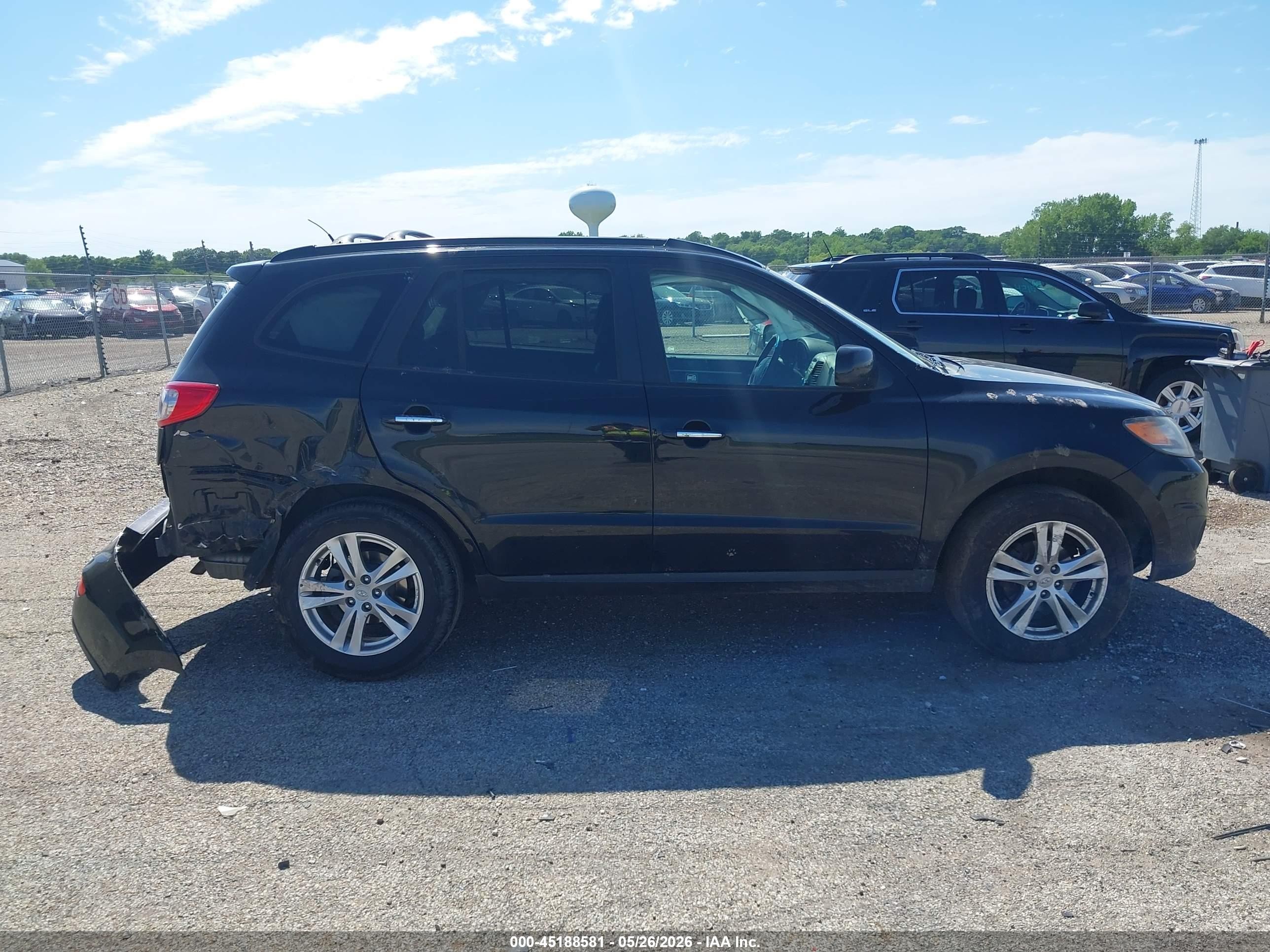 2012 Hyundai Santa Fe Limited V6 Черный vin: 5XYZK4AG8CG108899