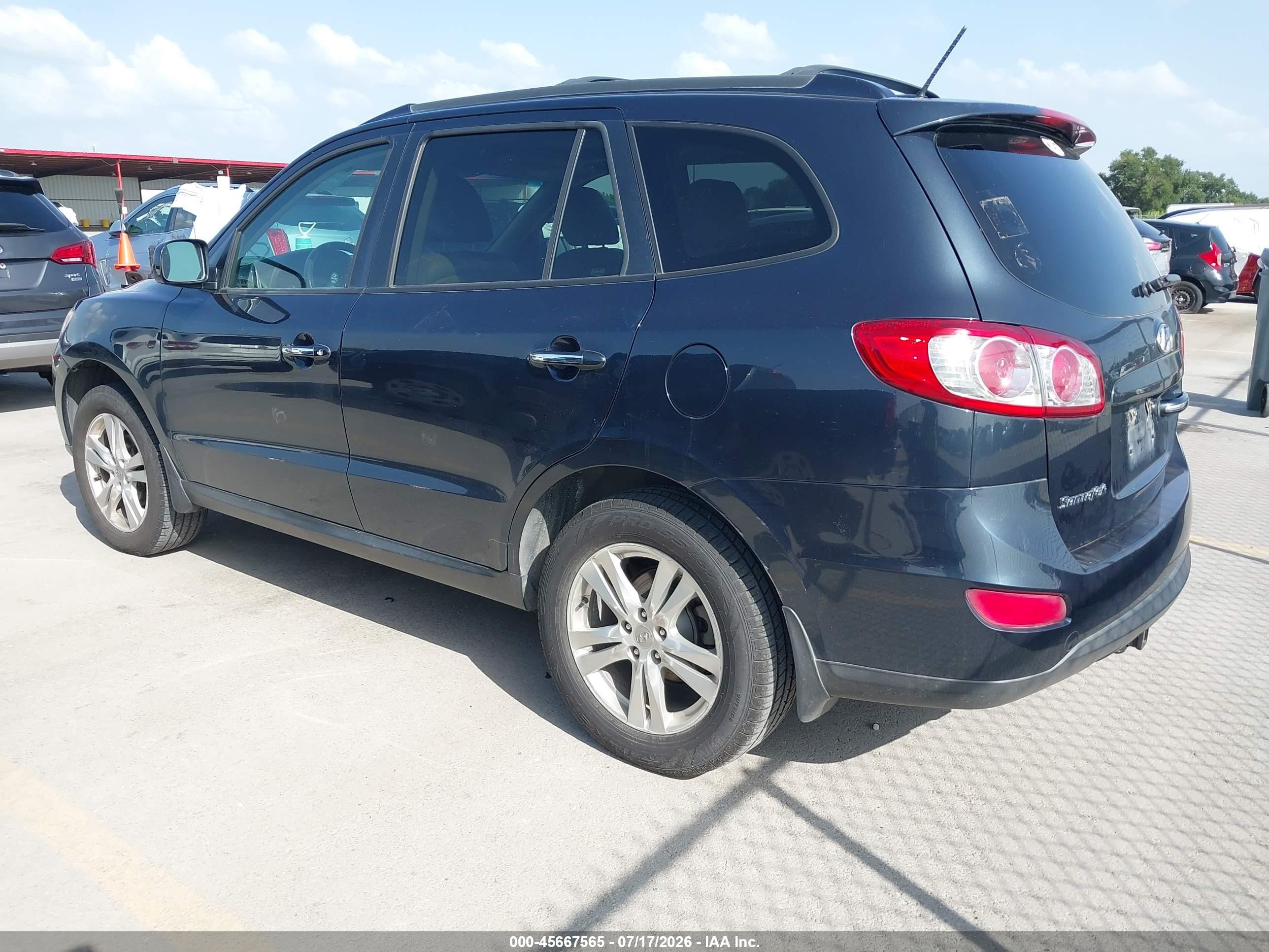 2012 Hyundai Santa Fe Limited V6 Dark Blue vin: 5XYZK4AG8CG146200