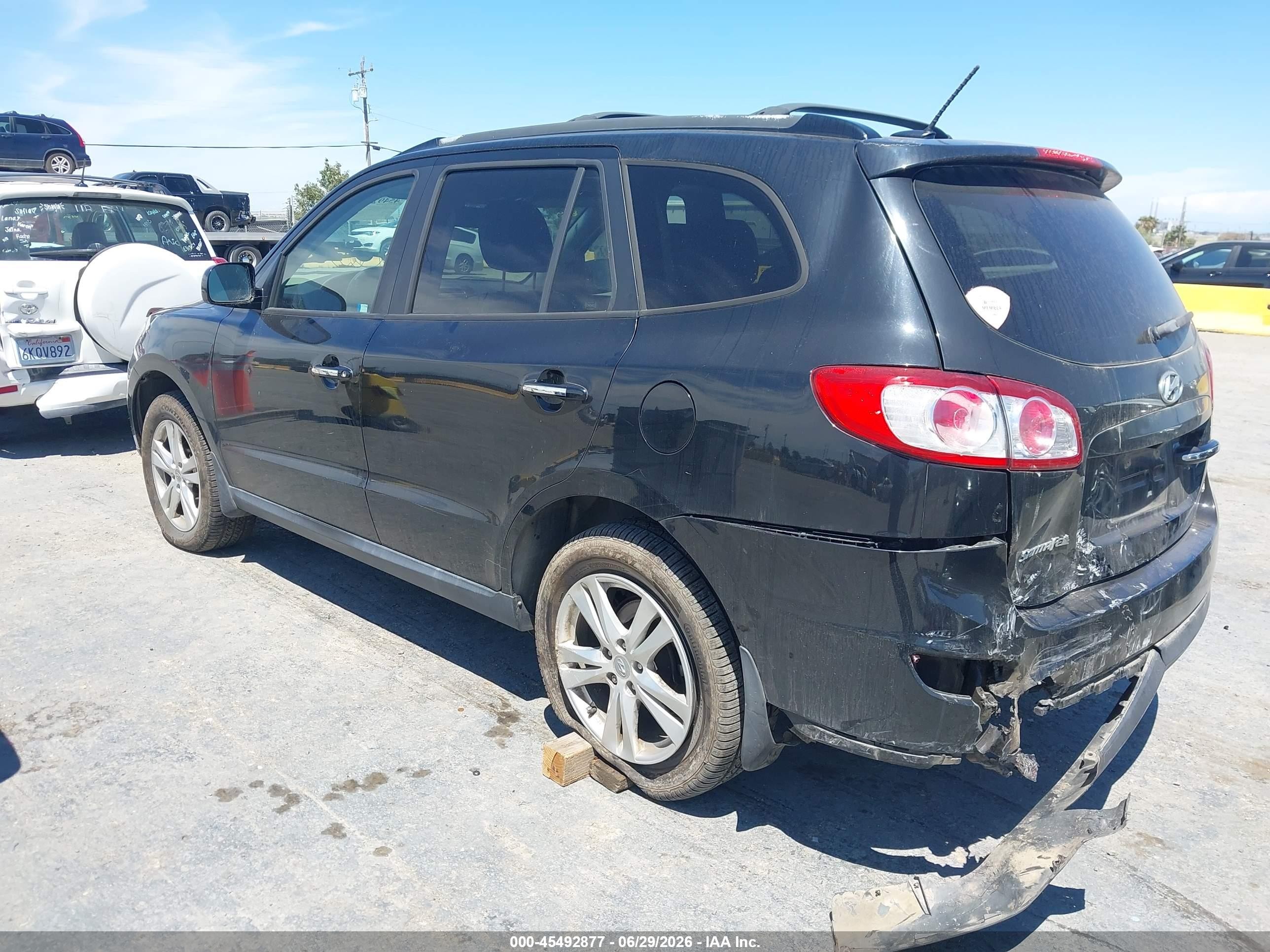 2012 Hyundai Santa Fe Limited V6 Black vin: 5XYZK4AG8CG159030