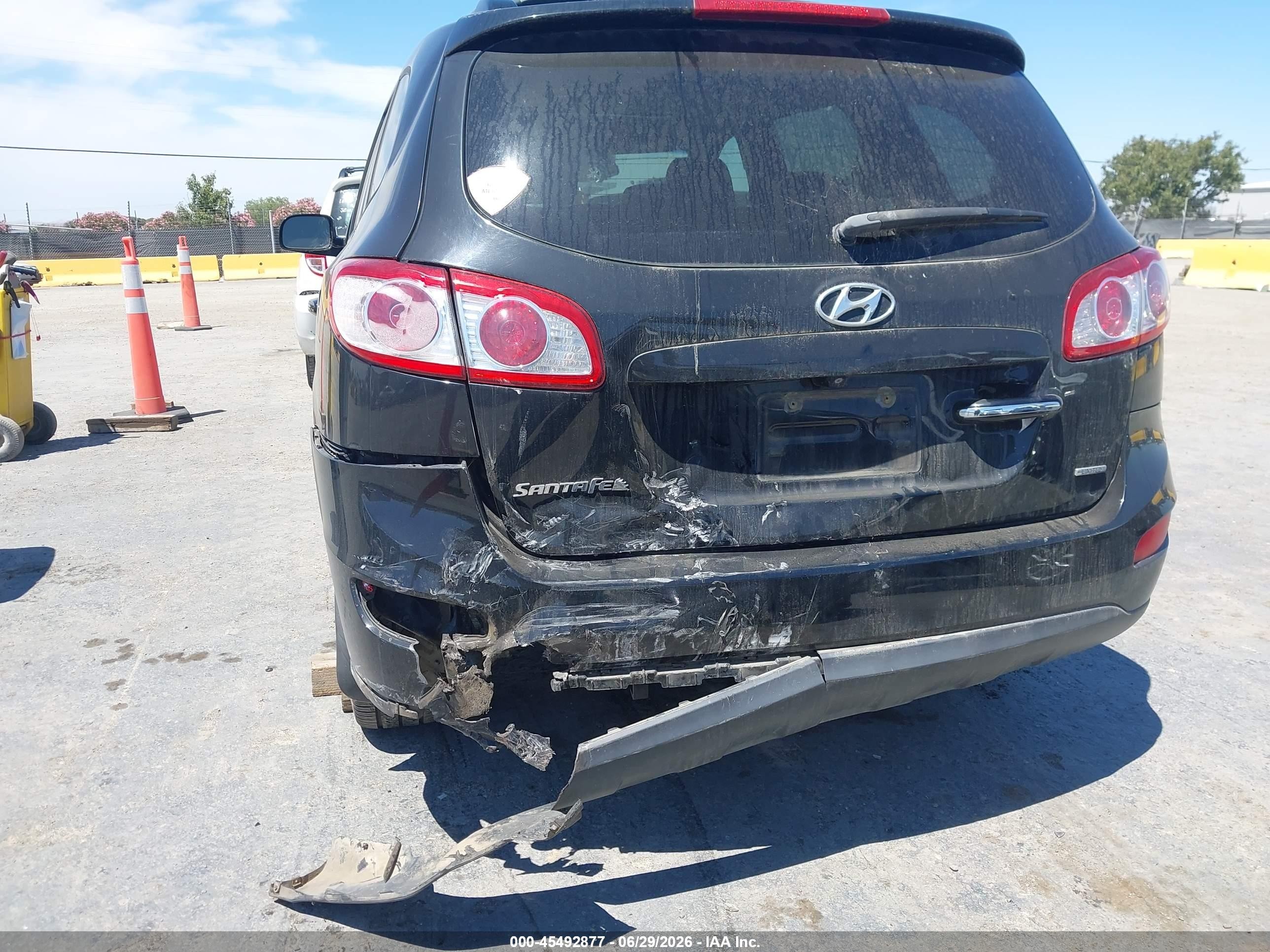 2012 Hyundai Santa Fe Limited V6 Black vin: 5XYZK4AG8CG159030