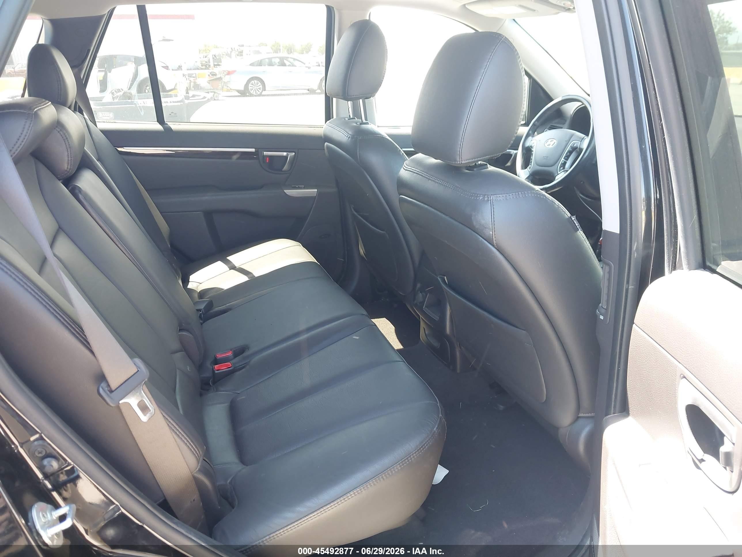 2012 Hyundai Santa Fe Limited V6 Black vin: 5XYZK4AG8CG159030