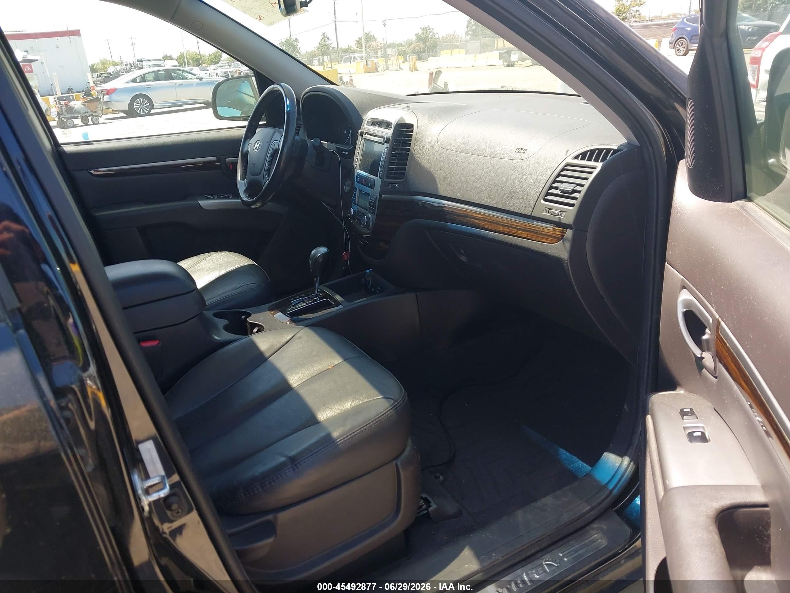 2012 Hyundai Santa Fe Limited V6 Black vin: 5XYZK4AG8CG159030