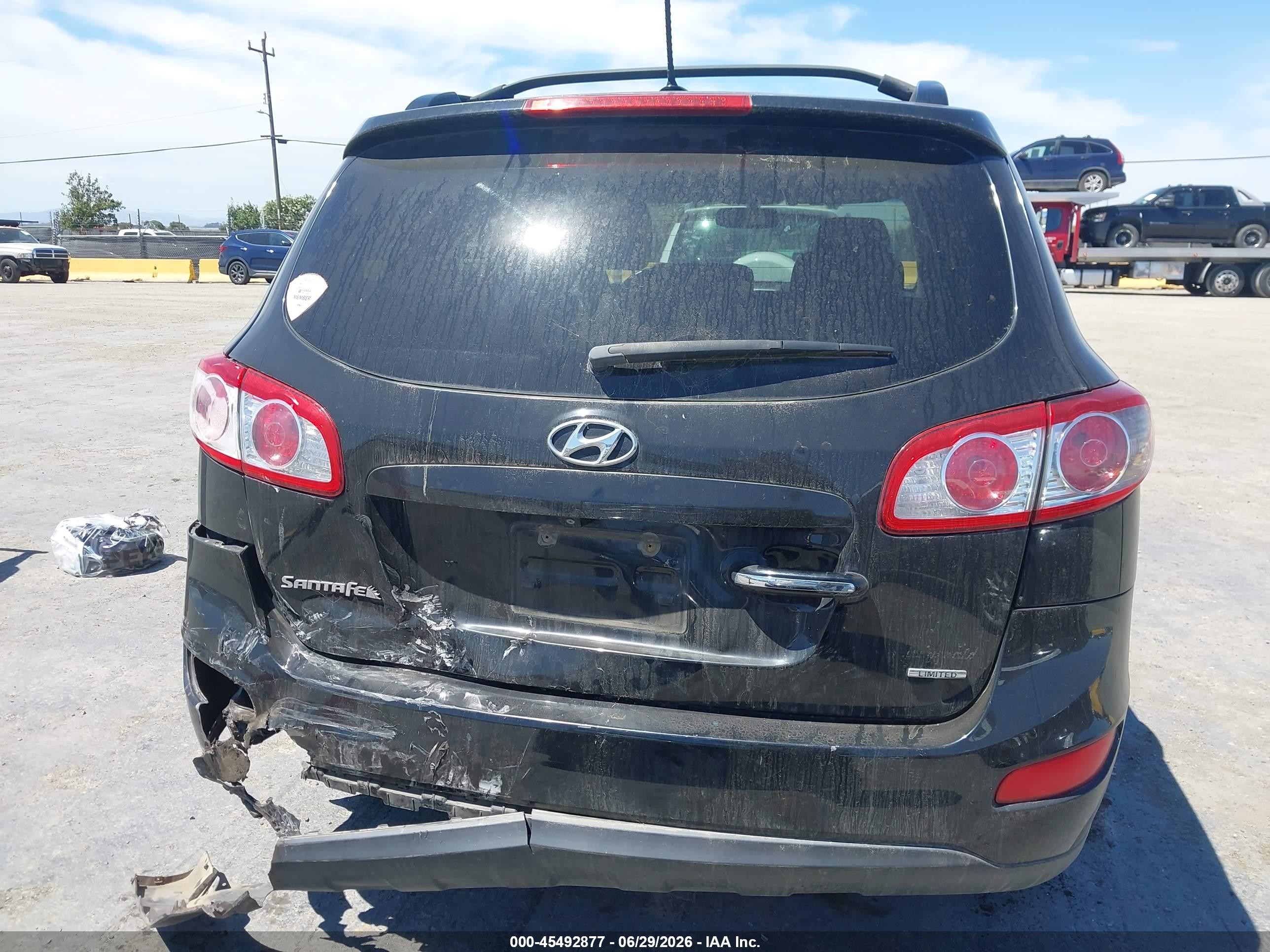 2012 Hyundai Santa Fe Limited V6 Black vin: 5XYZK4AG8CG159030