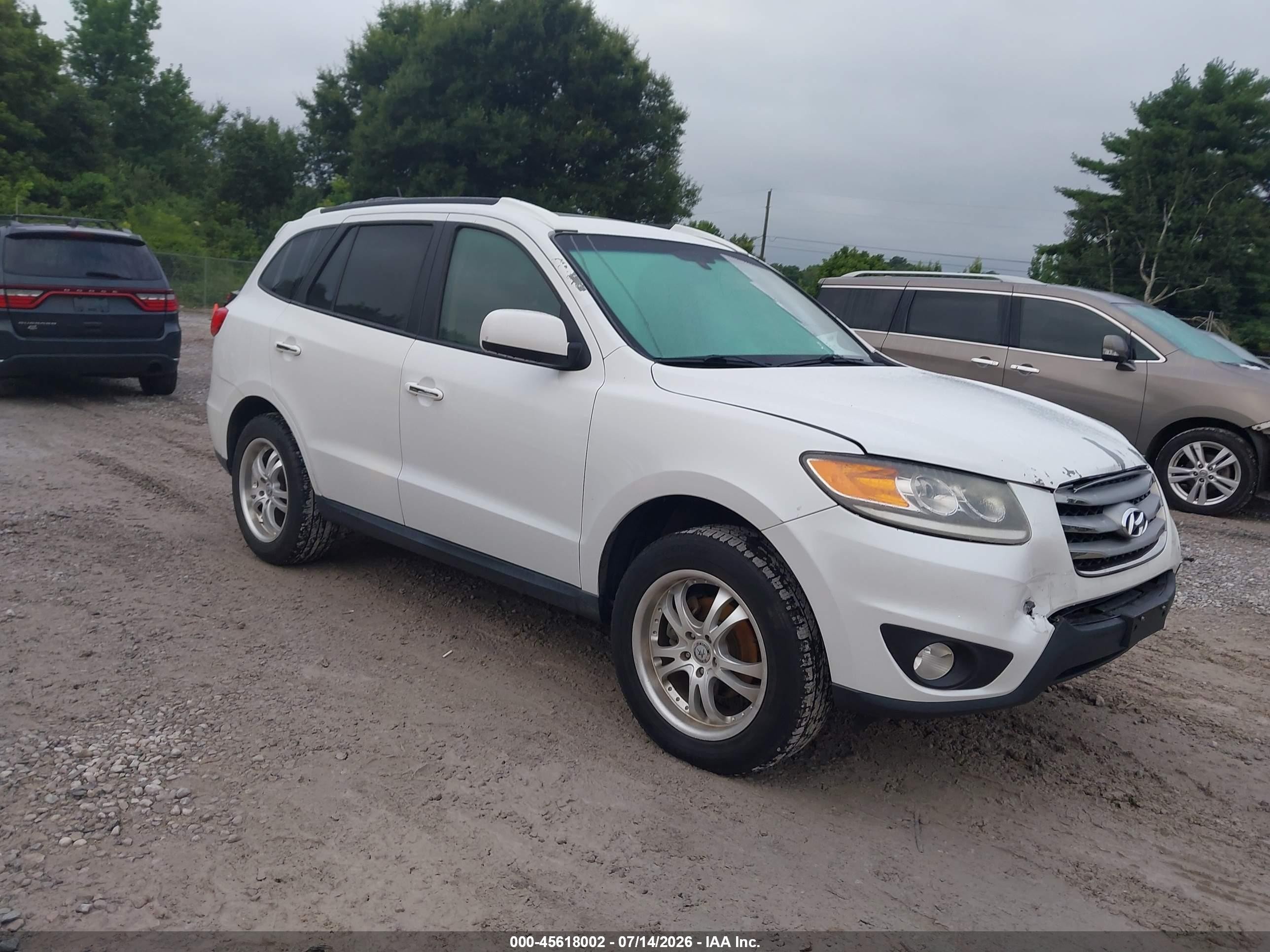 2012 Hyundai Santa Fe Limited V6 Белый vin: 5XYZK4AGXCG134680