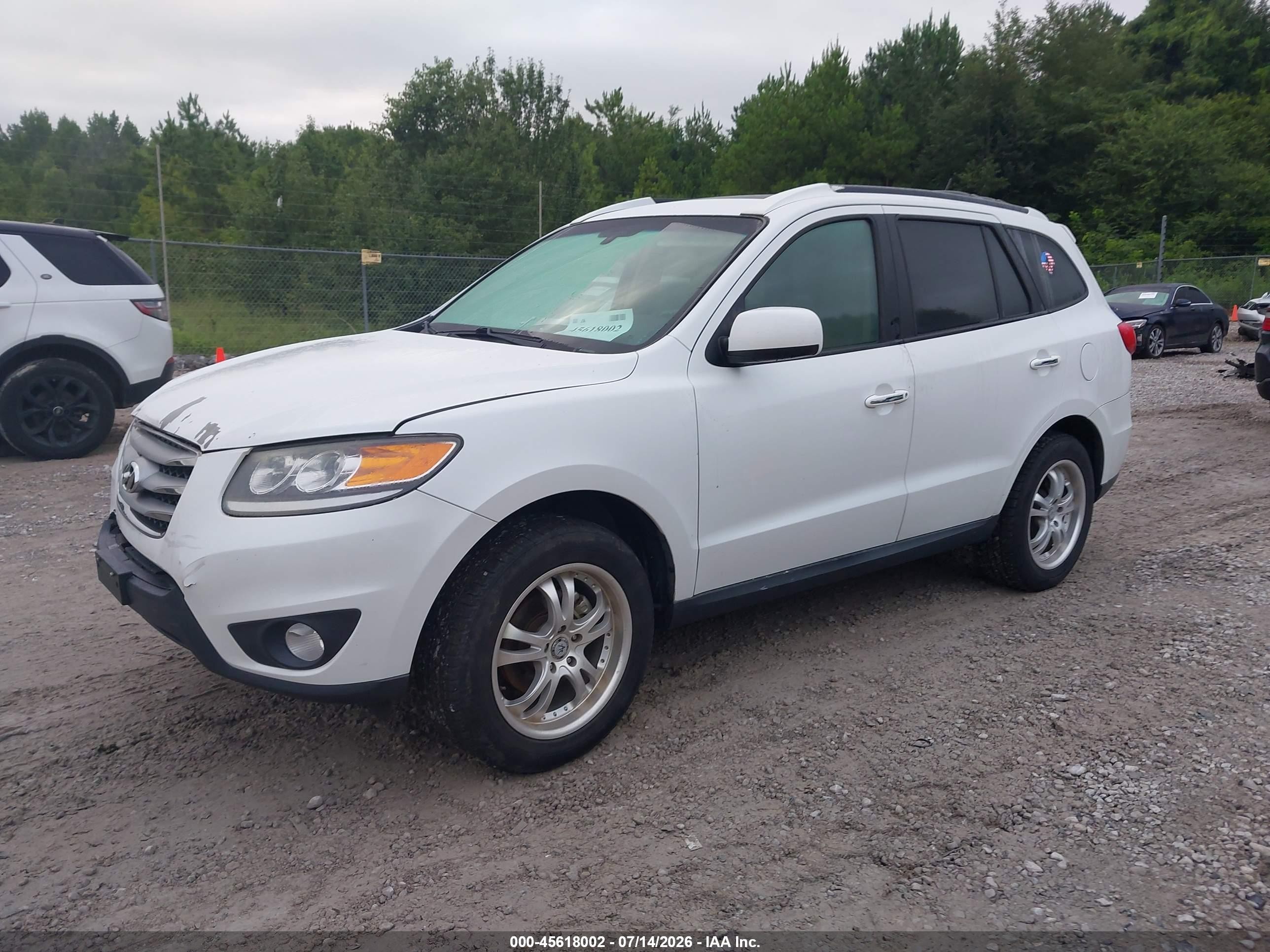 2012 Hyundai Santa Fe Limited V6 Белый vin: 5XYZK4AGXCG134680