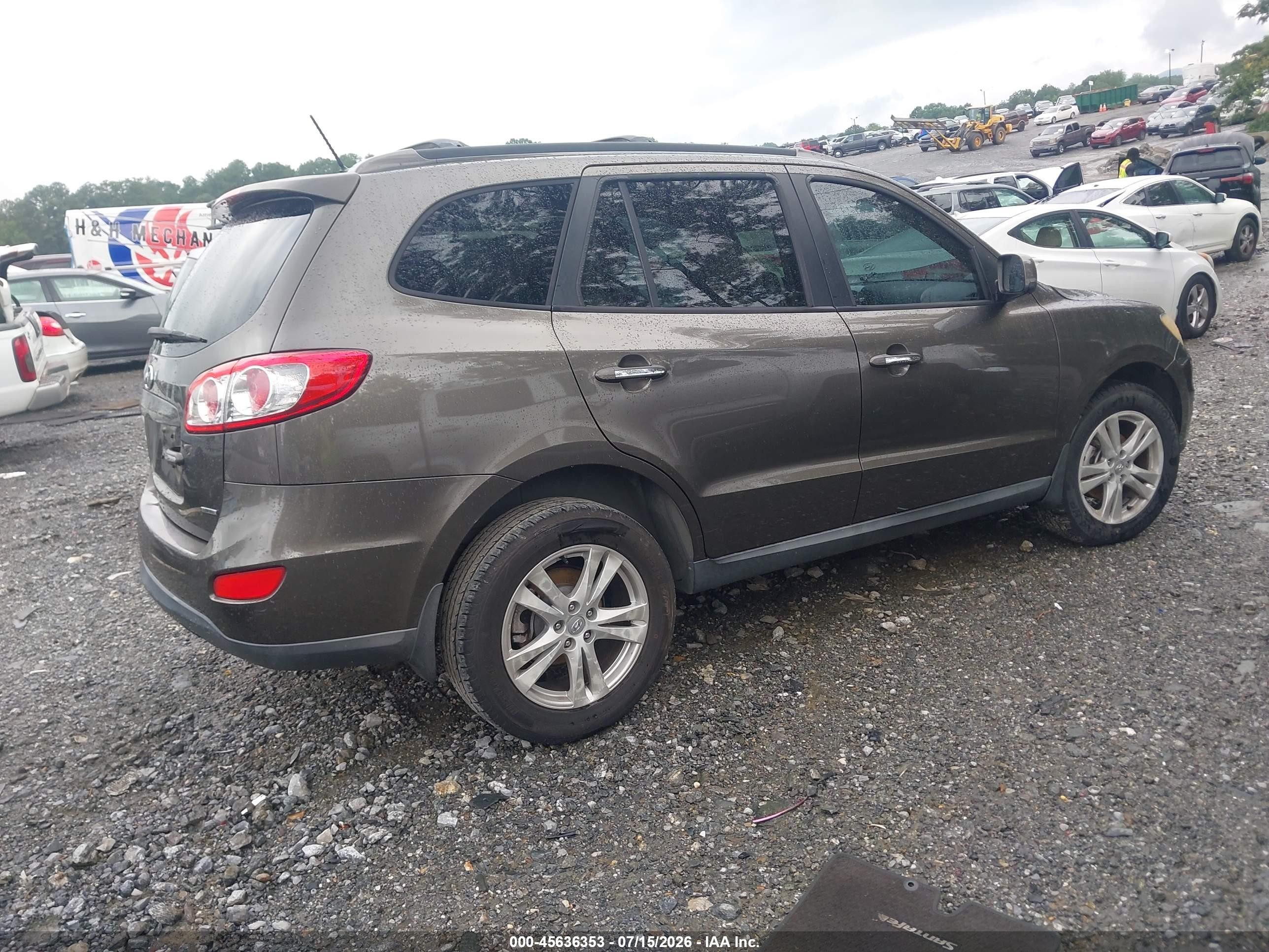 2012 Hyundai Santa Fe Limited V6 Black vin: 5XYZK4AGXCG153889