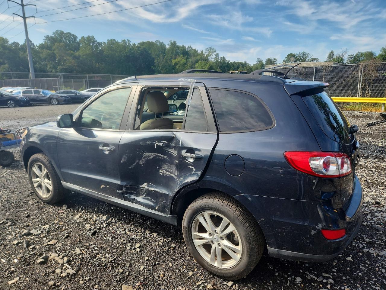 2011 Hyundai Santa Fe Limited Blue vin: 5XYZKDAG0BG055808