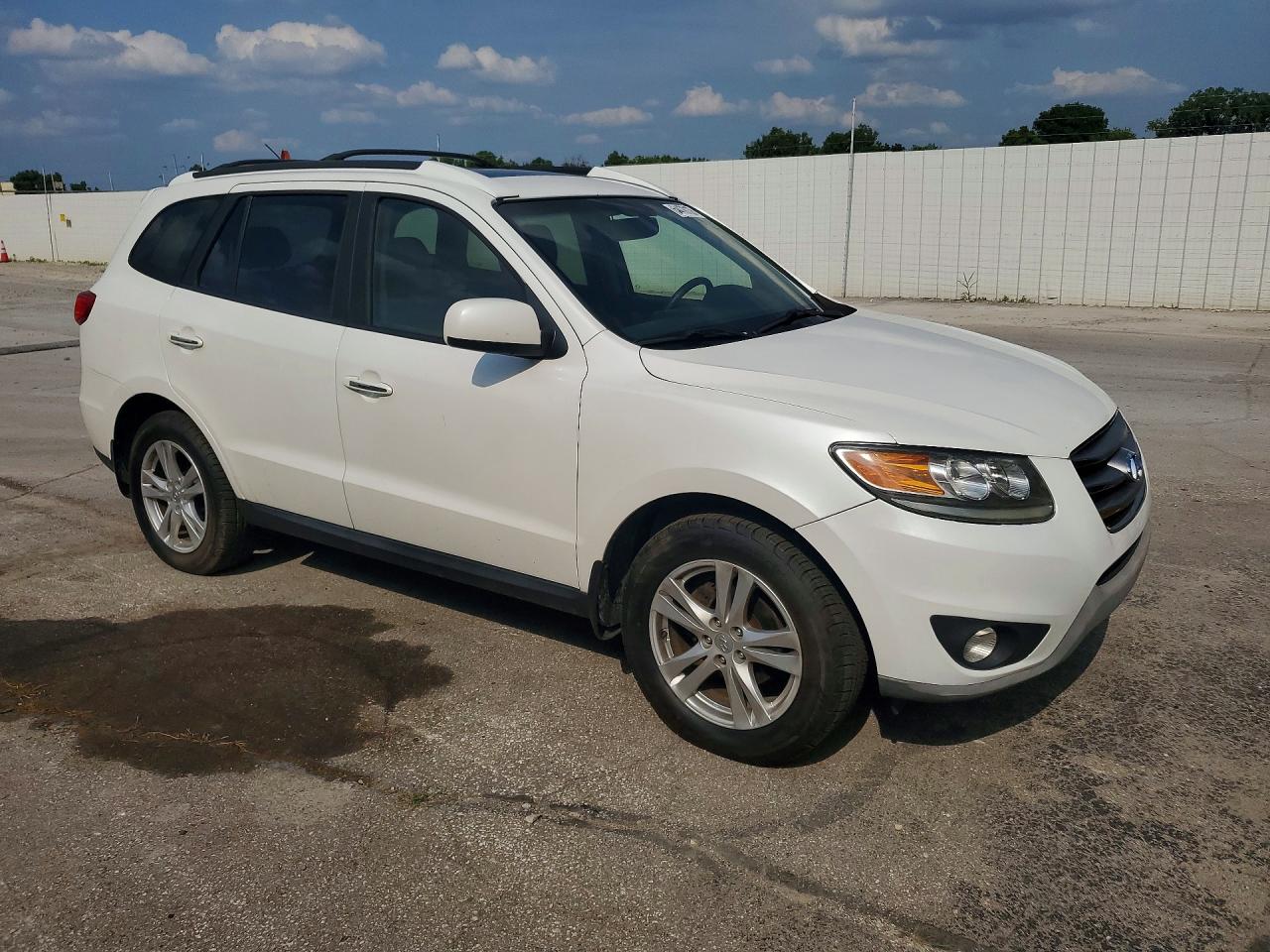 2012 Hyundai Santa Fe Limited White vin: 5XYZKDAG0CG110257
