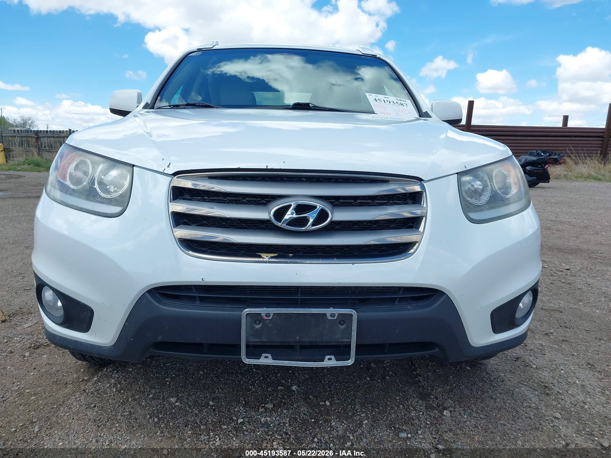 2012 Hyundai Santa Fe Limited V6 White vin: 5XYZKDAG0CG119492