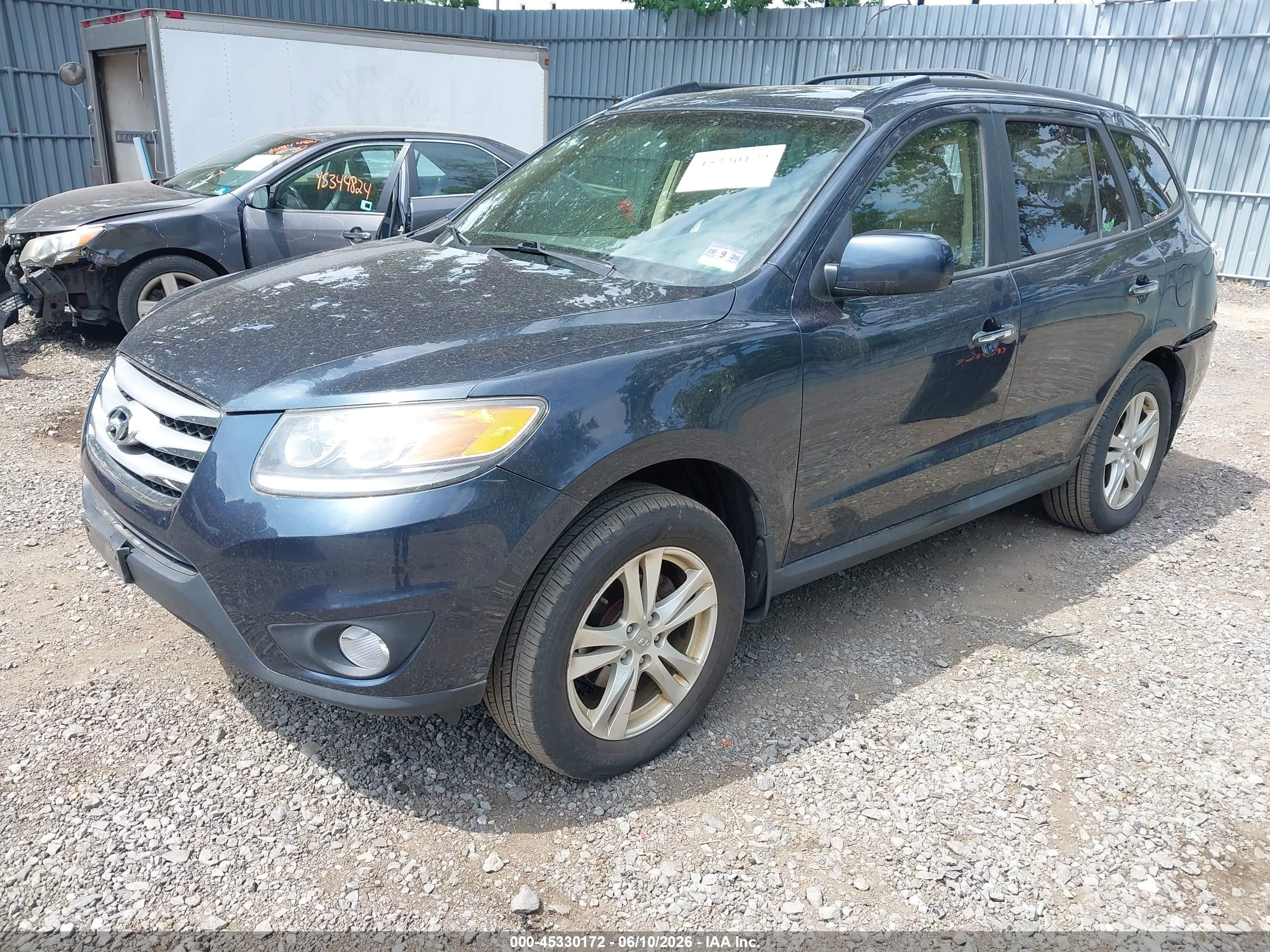 2012 Hyundai Santa Fe Limited V6 Blue vin: 5XYZKDAG1CG098944