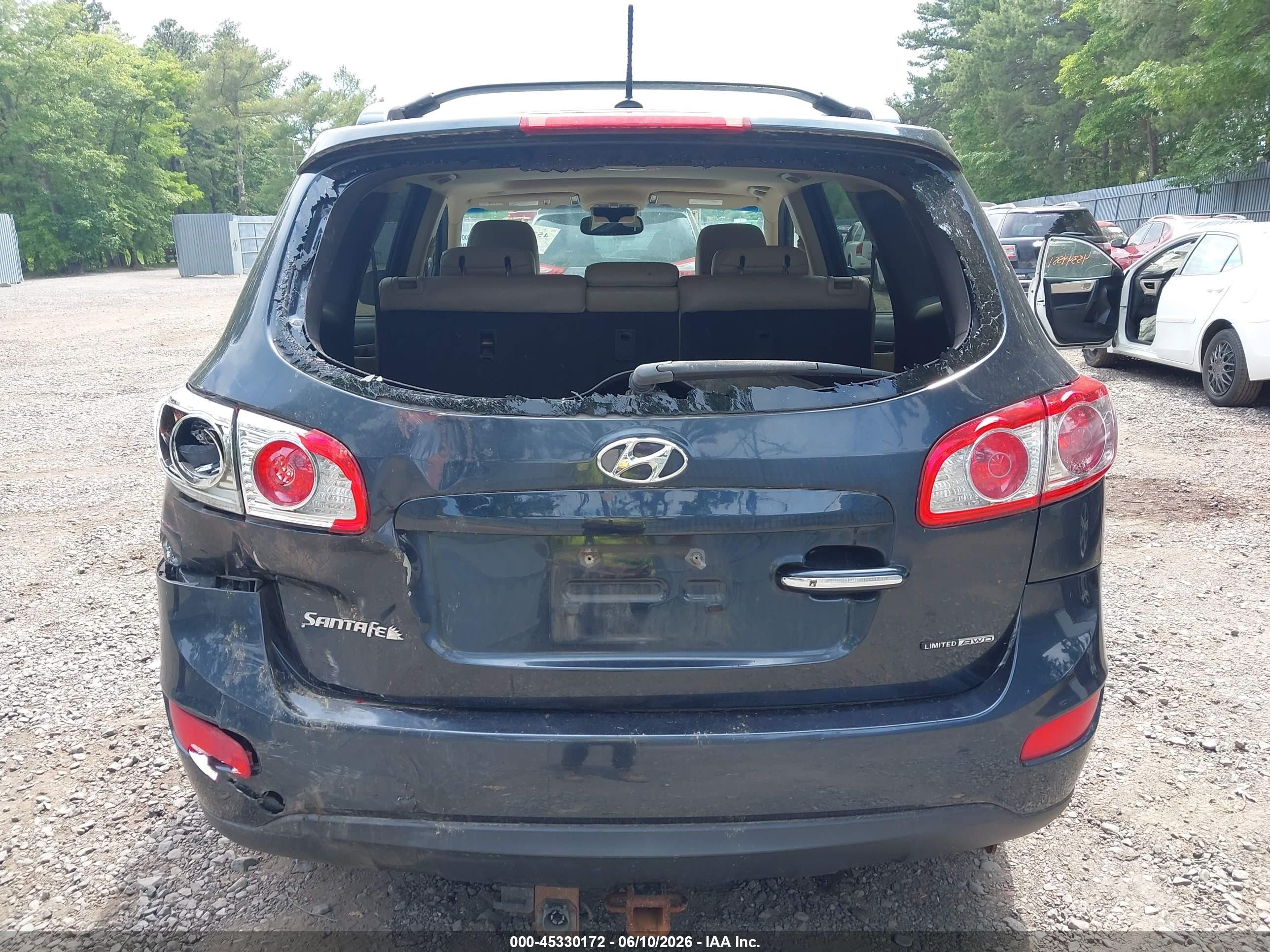 2012 Hyundai Santa Fe Limited V6 Blue vin: 5XYZKDAG1CG098944