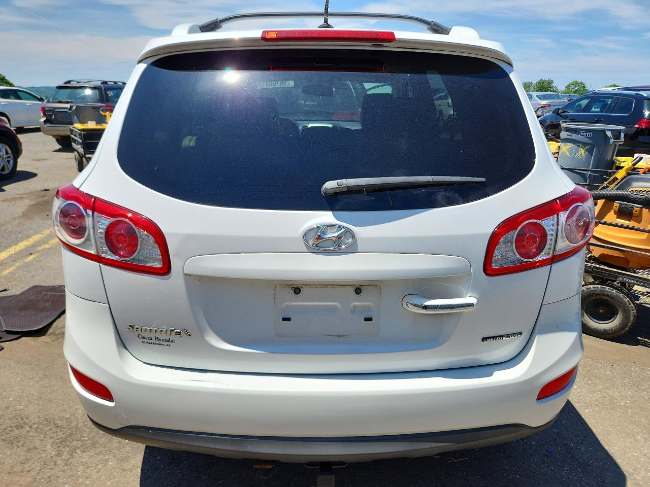 2012 Hyundai Santa Fe Limited White vin: 5XYZKDAG1CG132431