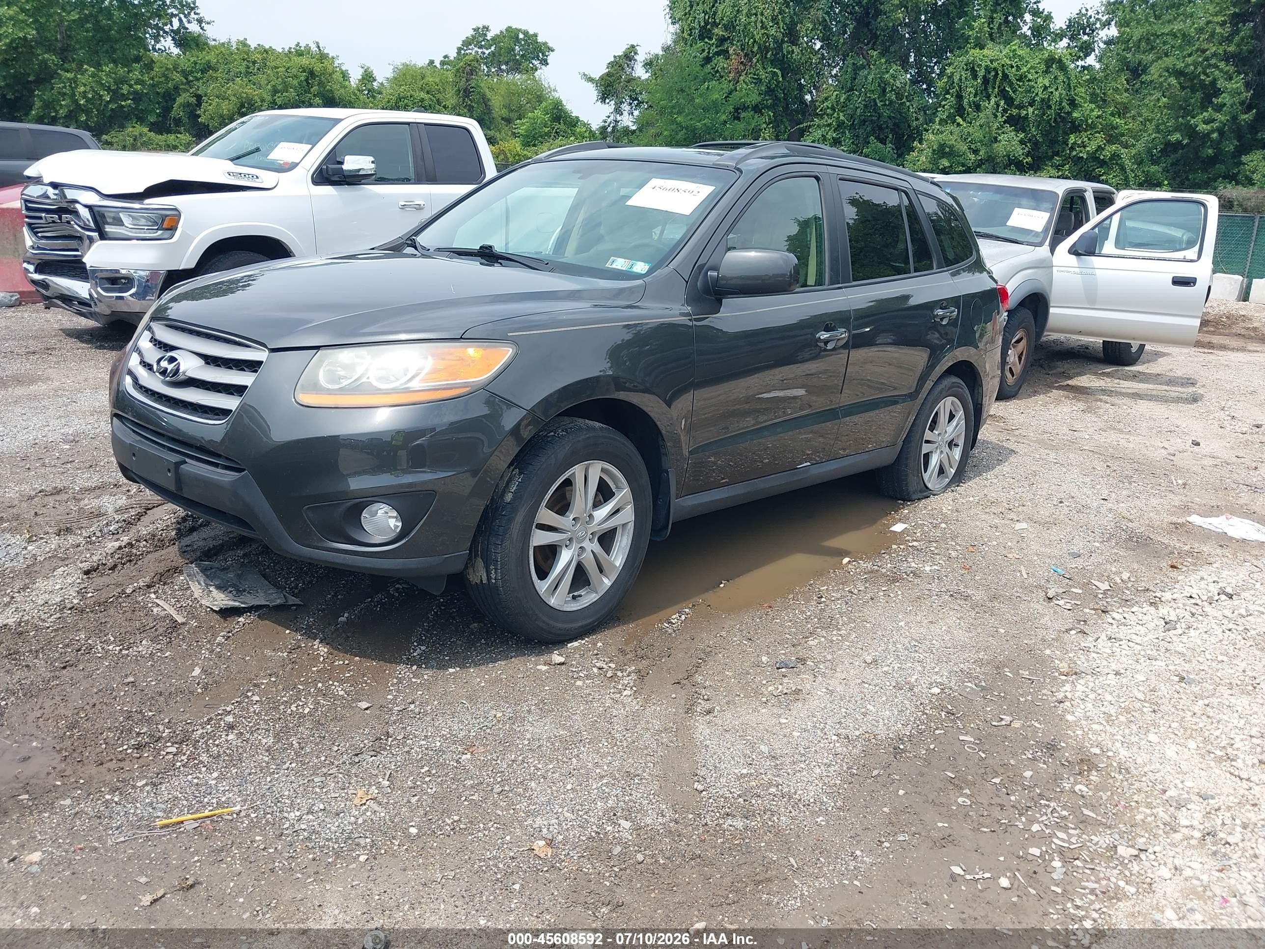 2012 Hyundai Santa Fe Limited V6 Gray vin: 5XYZKDAG1CG158737