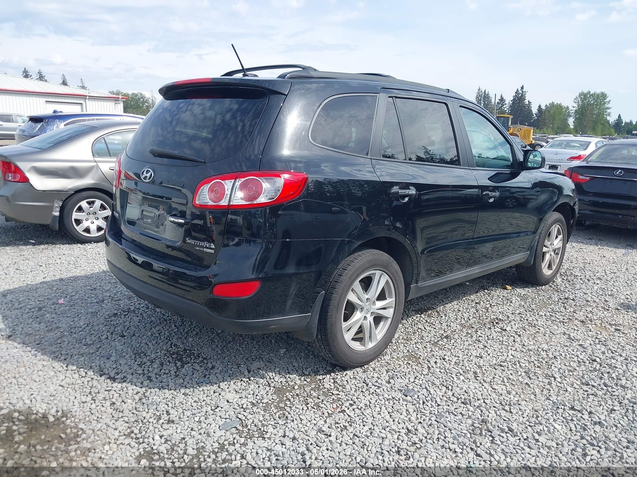 2011 Hyundai Santa Fe Limited V6 Black vin: 5XYZKDAG2BG007548