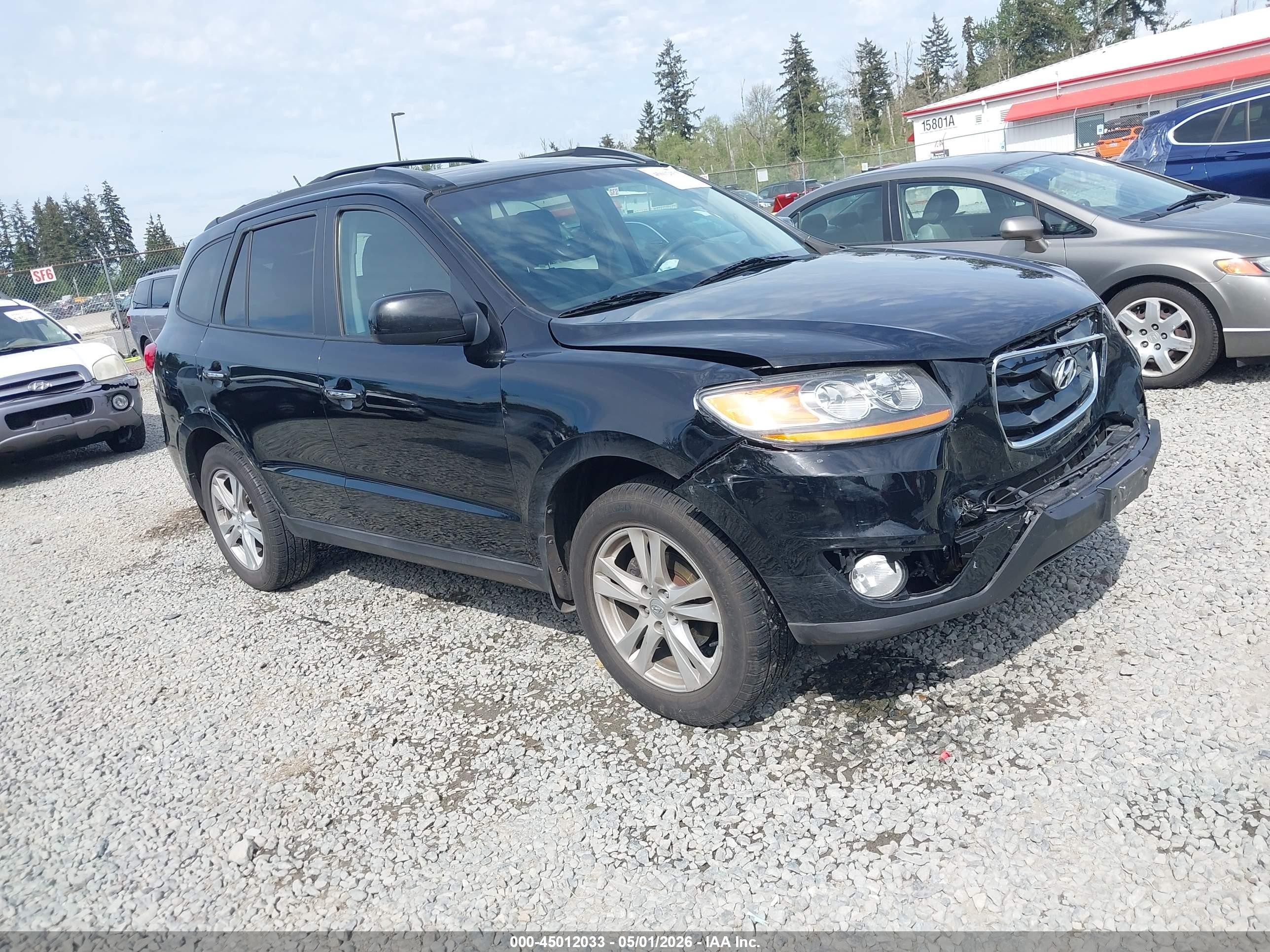 2011 Hyundai Santa Fe Limited V6 Black vin: 5XYZKDAG2BG007548