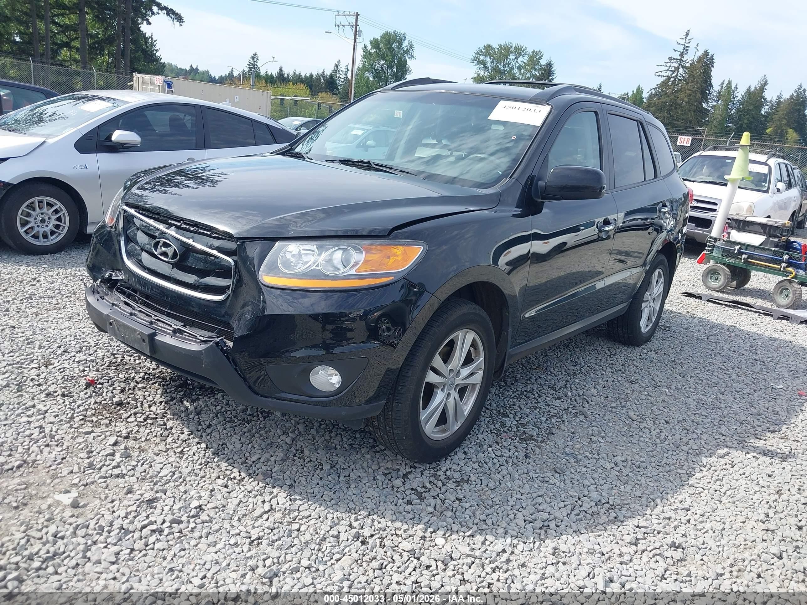 2011 Hyundai Santa Fe Limited V6 Black vin: 5XYZKDAG2BG007548