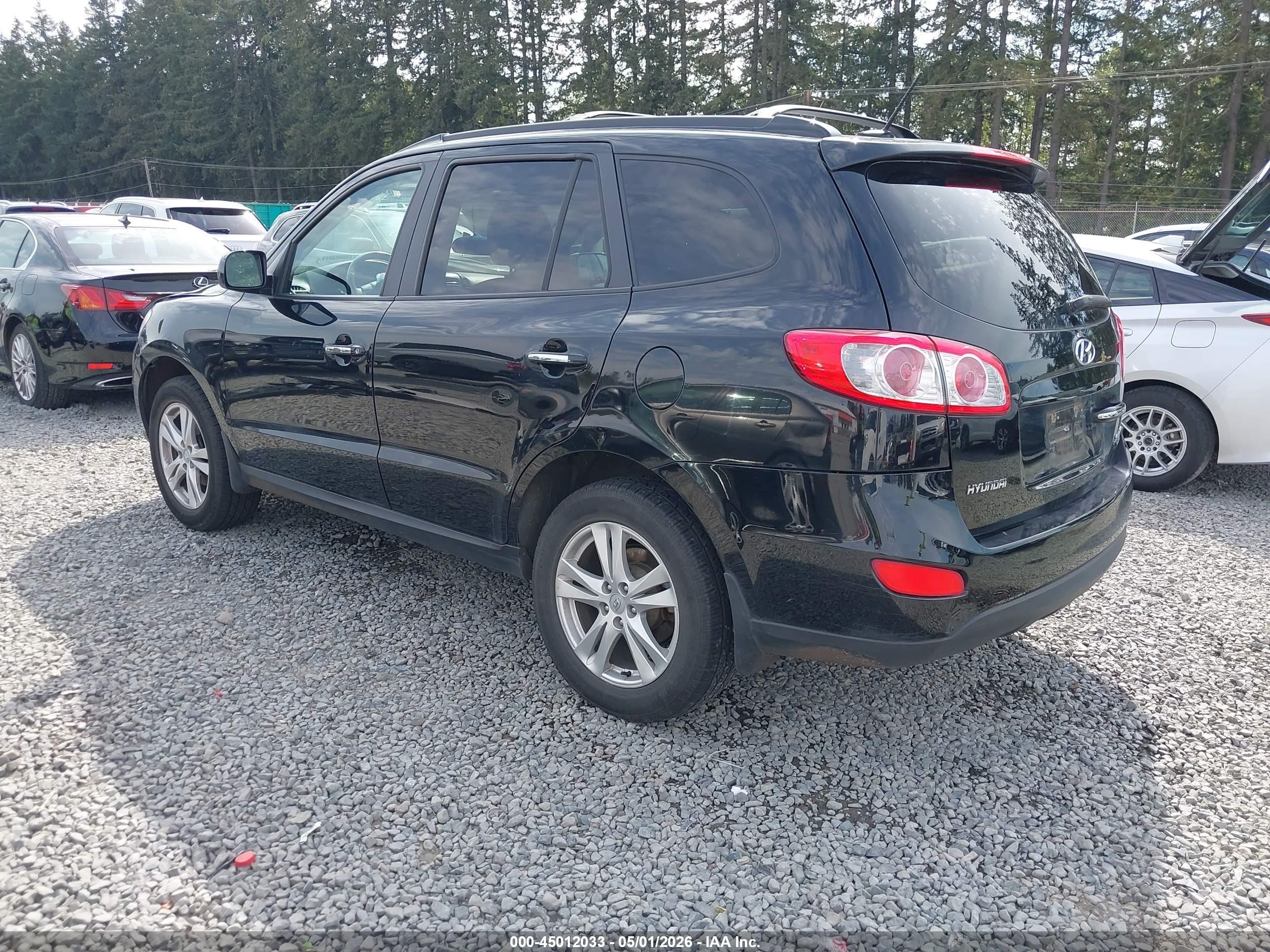 2011 Hyundai Santa Fe Limited V6 Black vin: 5XYZKDAG2BG007548