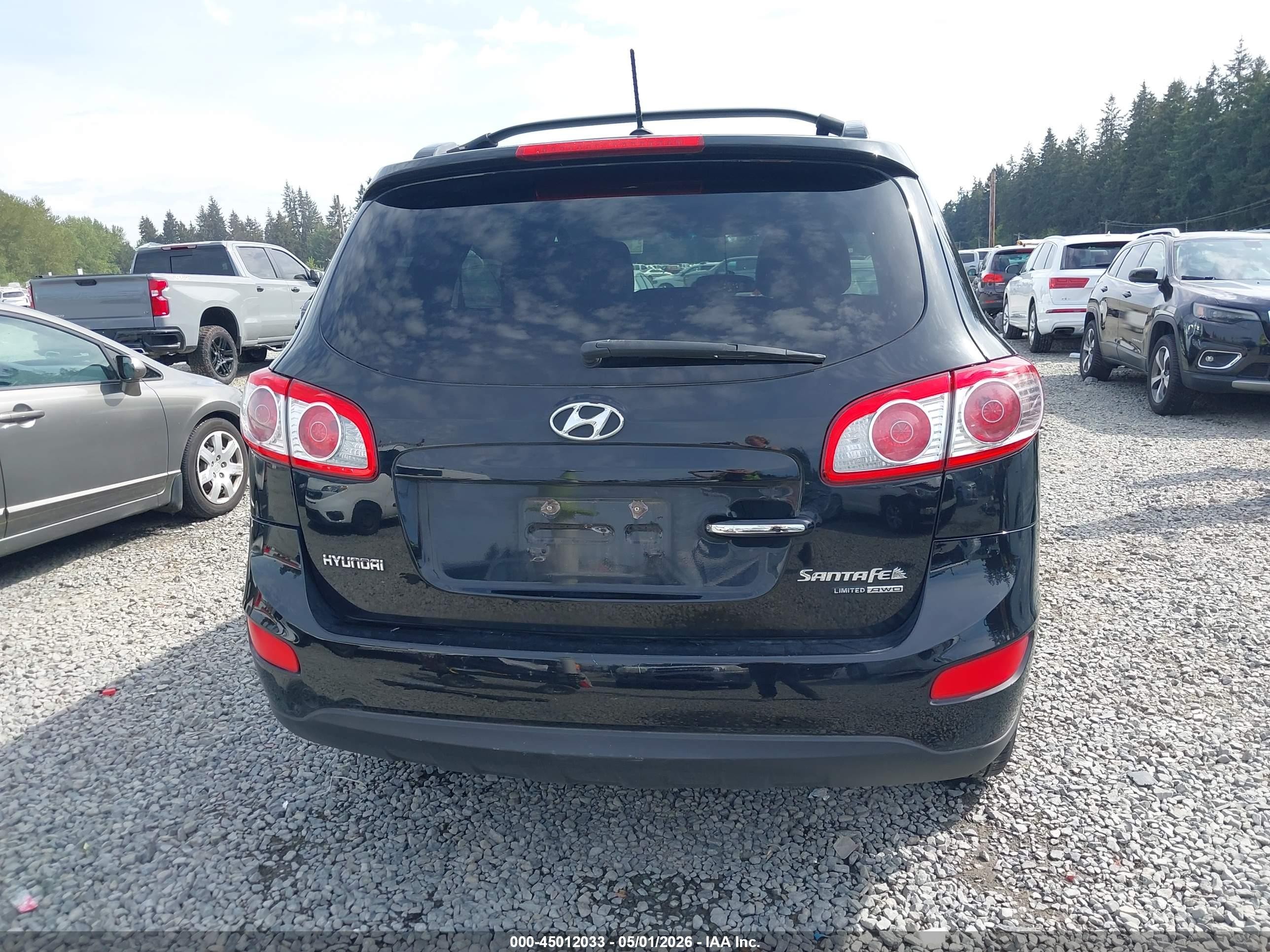 2011 Hyundai Santa Fe Limited V6 Black vin: 5XYZKDAG2BG007548