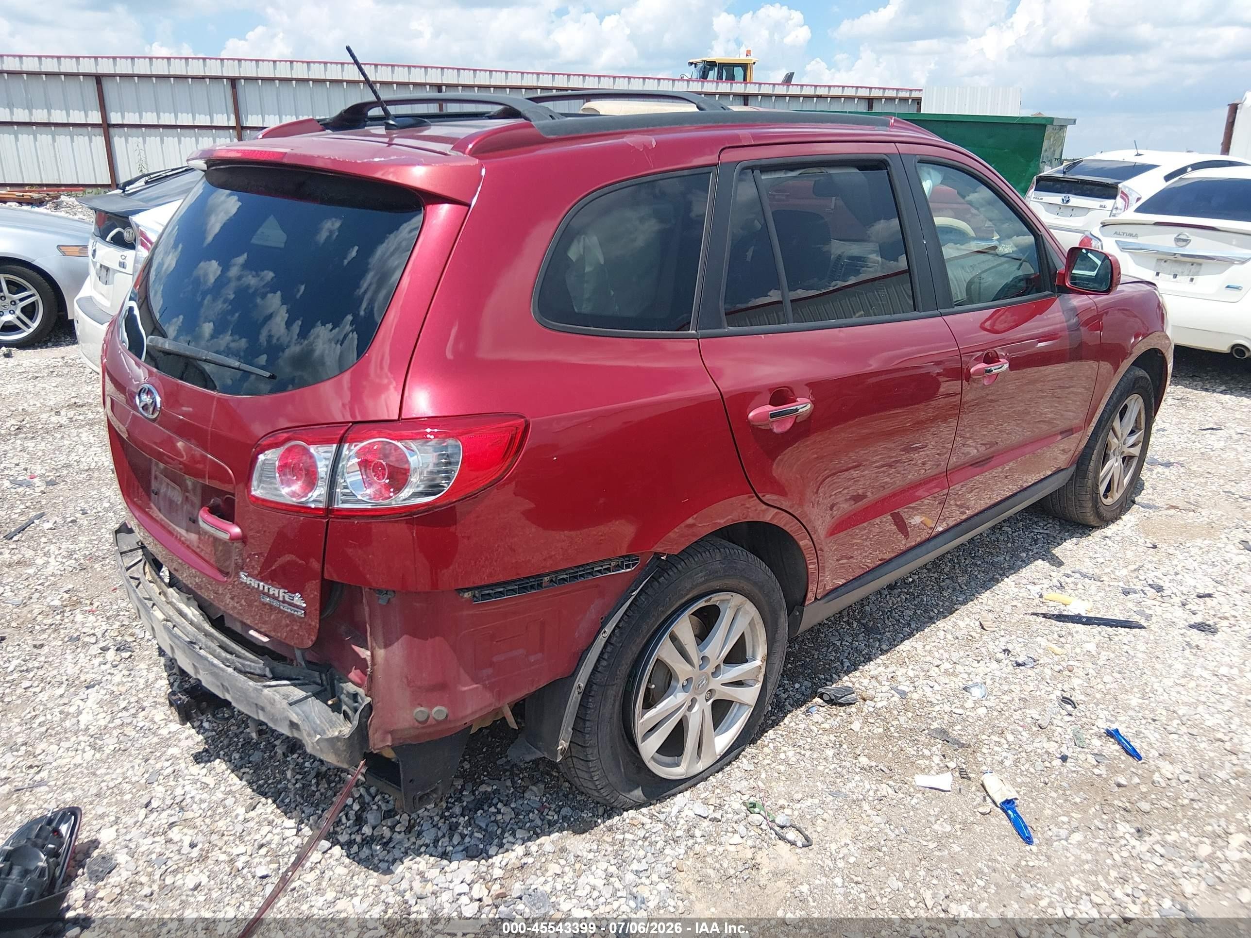 2011 Hyundai Santa Fe Limited V6 Красный vin: 5XYZKDAG2BG027315